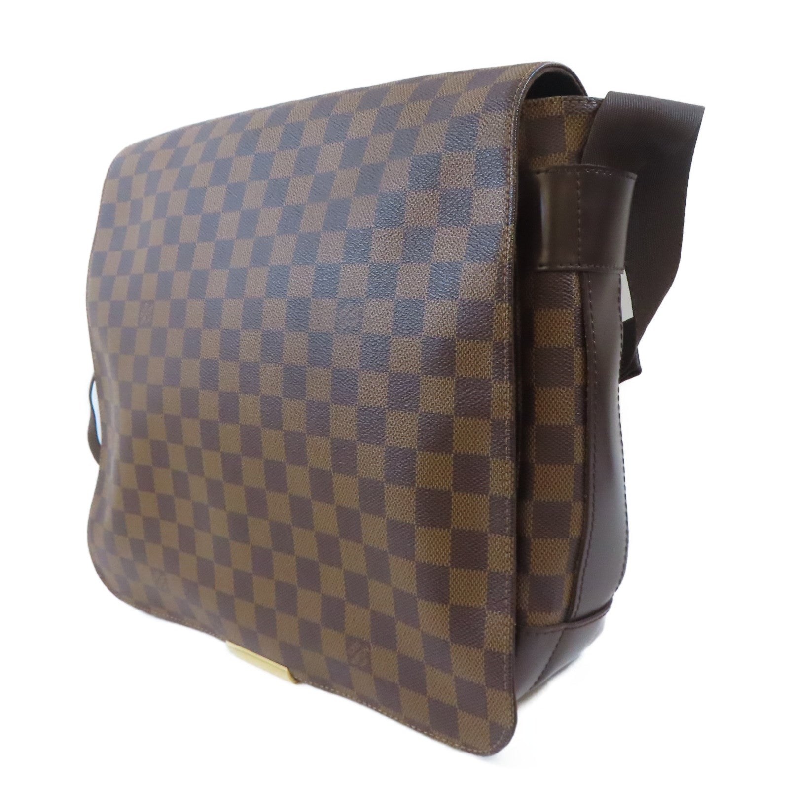 LOUIS VUITTON Damier Bastille金扣肩背袋棕色