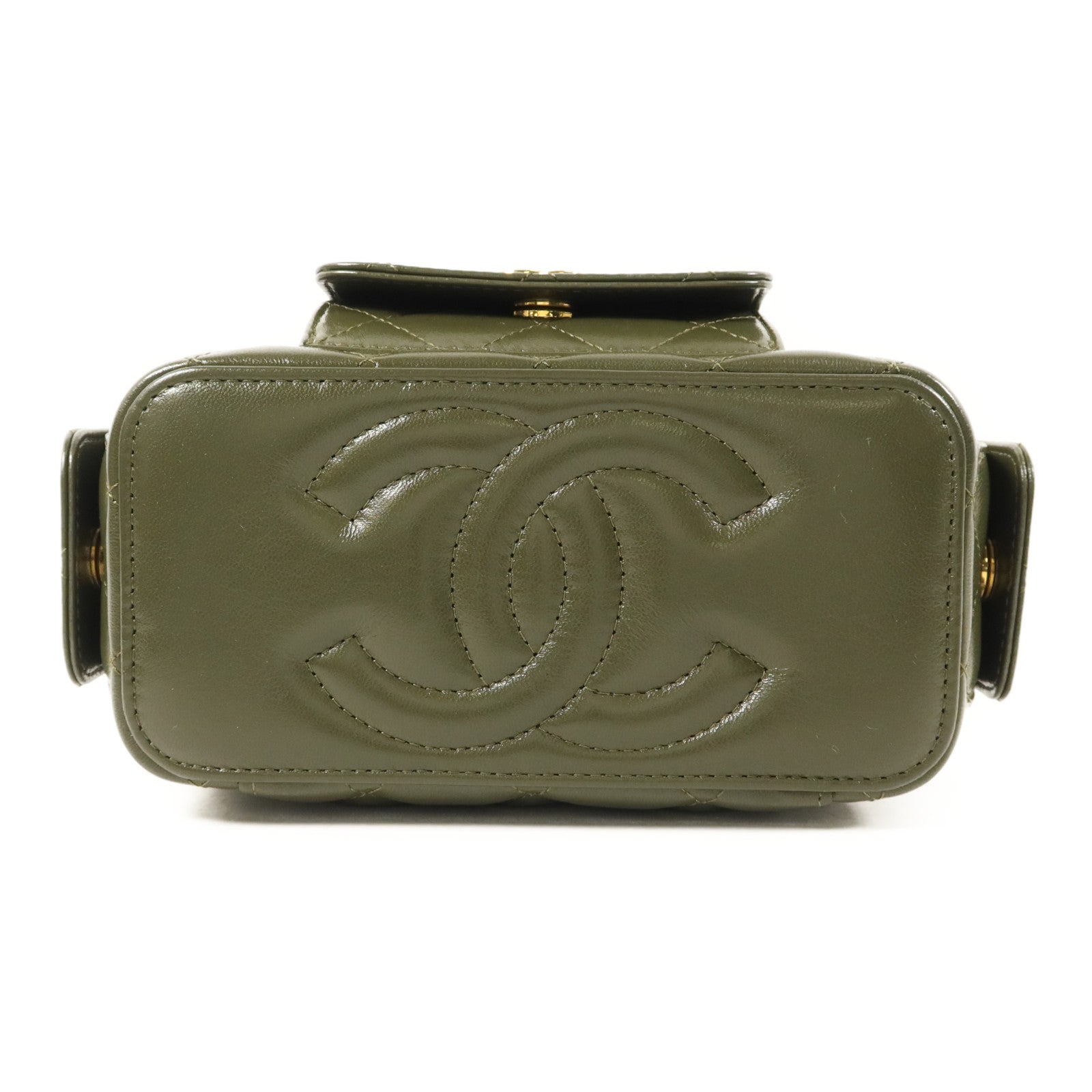 CHANEL 羊皮皮革Vanity Case金扣手挽肩背兩用袋