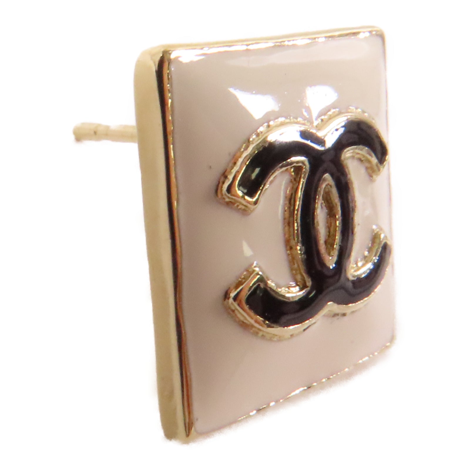 CHANEL 金屬Earrings耳環黑色/白色