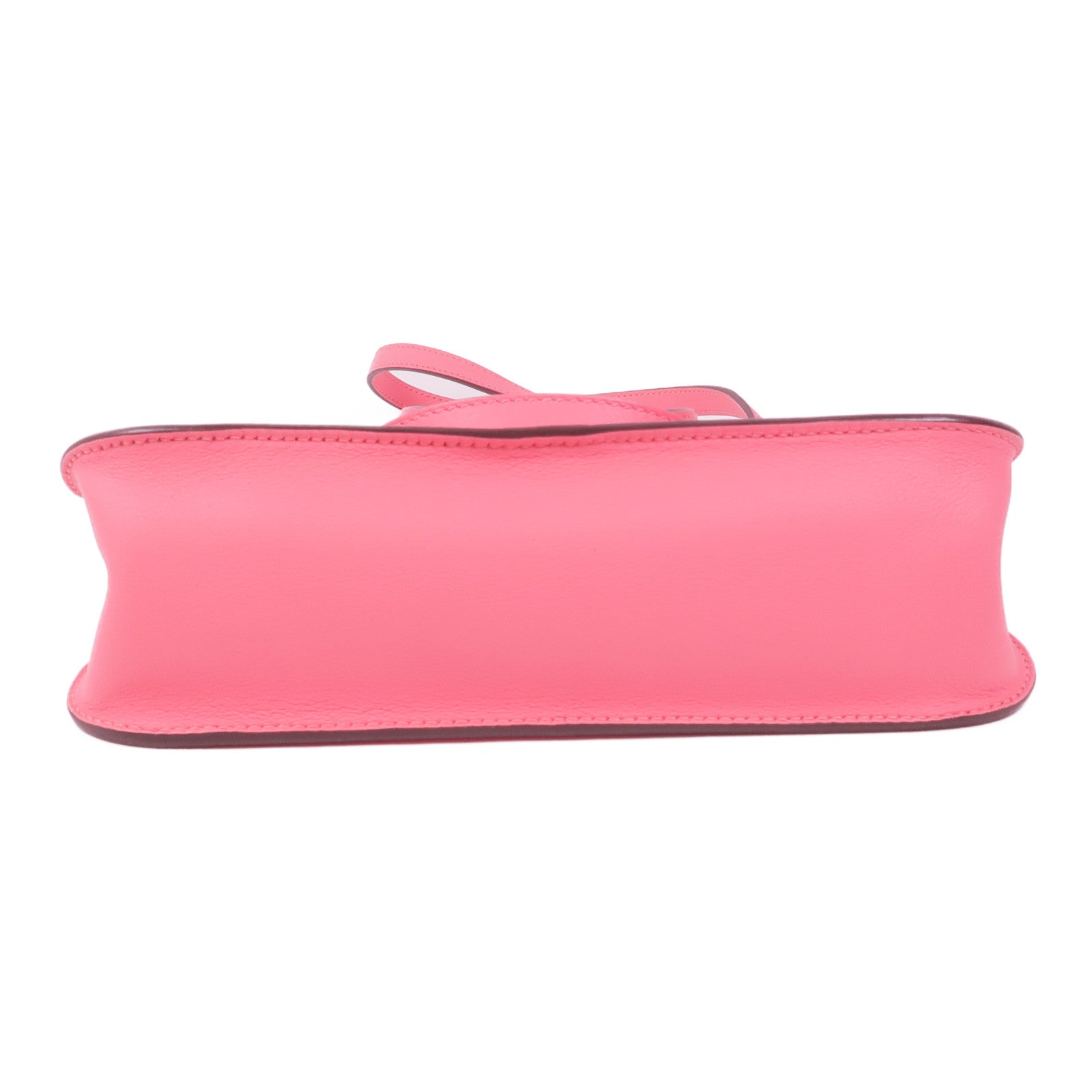 HERMES Swift皮革Mini Halzan金扣手挽肩背兩用袋Rose Azalee