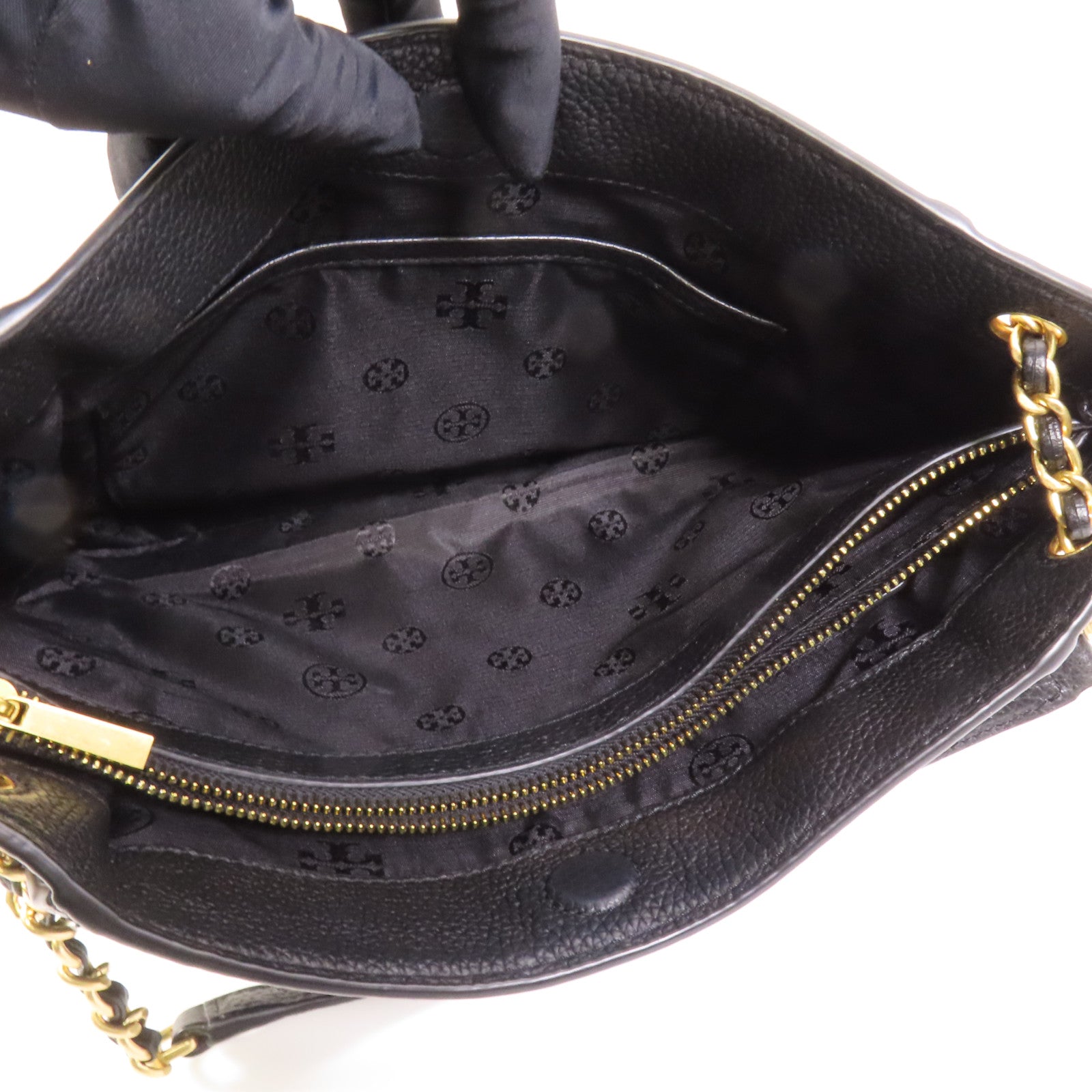 Tory Burch 牛皮皮革Shoulder Bag金扣肩背袋