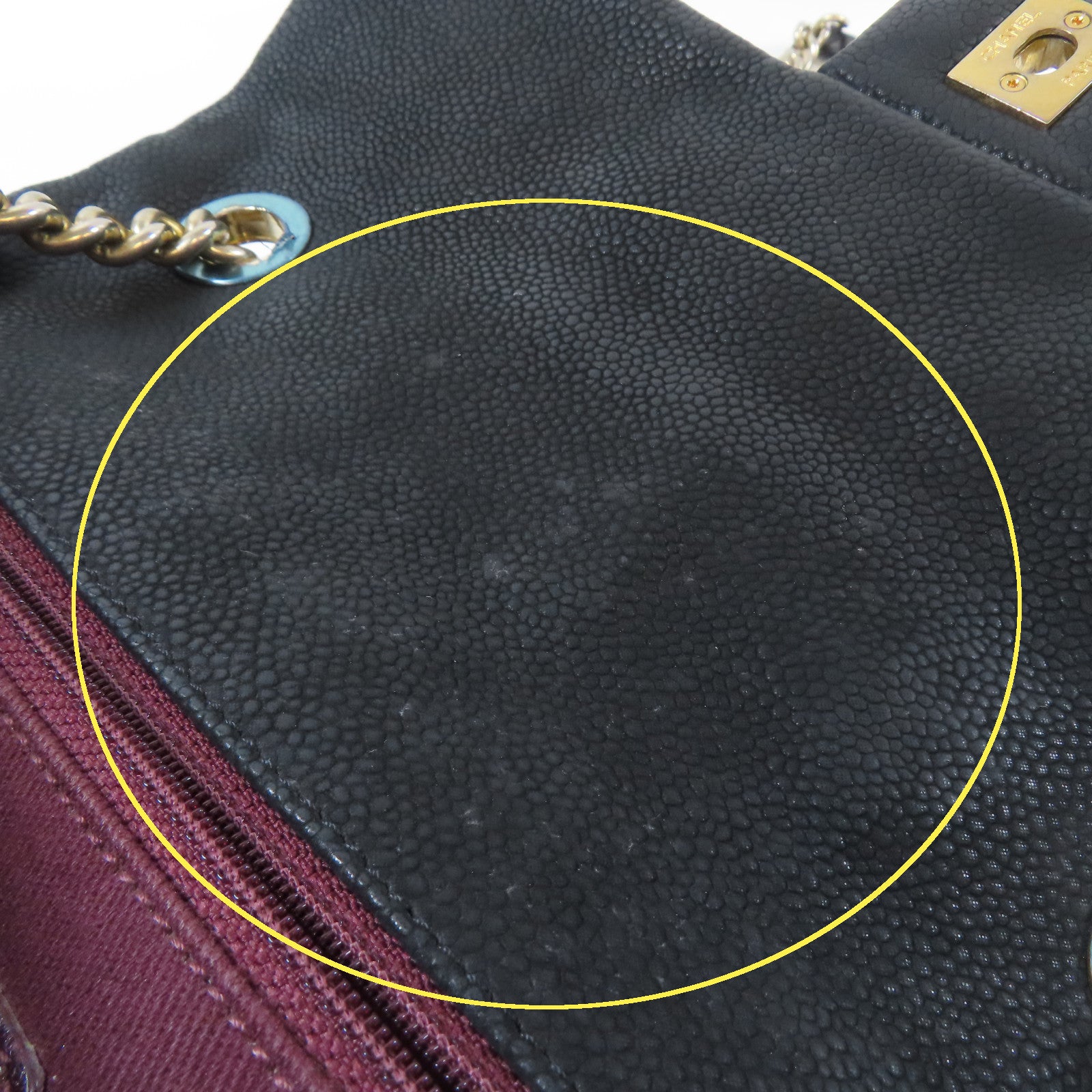 CHANEL 【激減優惠】牛皮皮革Chain Shoulder Bag金扣鏈帶手挽肩背兩用袋