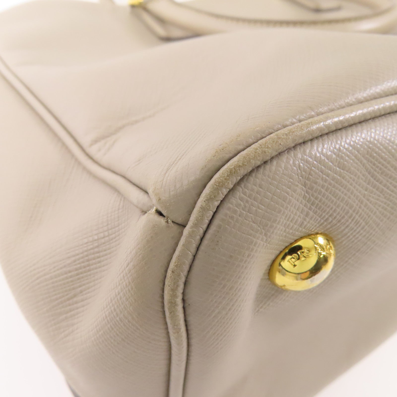 PRADA 牛皮皮革Hand Bag金扣手挽袋