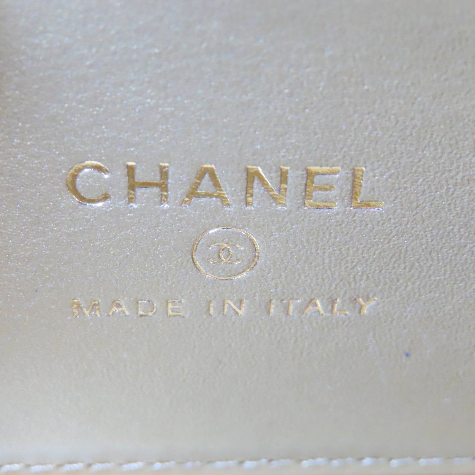 CHANEL 菱格羊皮皮革Vanity Case金扣鏈帶肩背袋黑色
