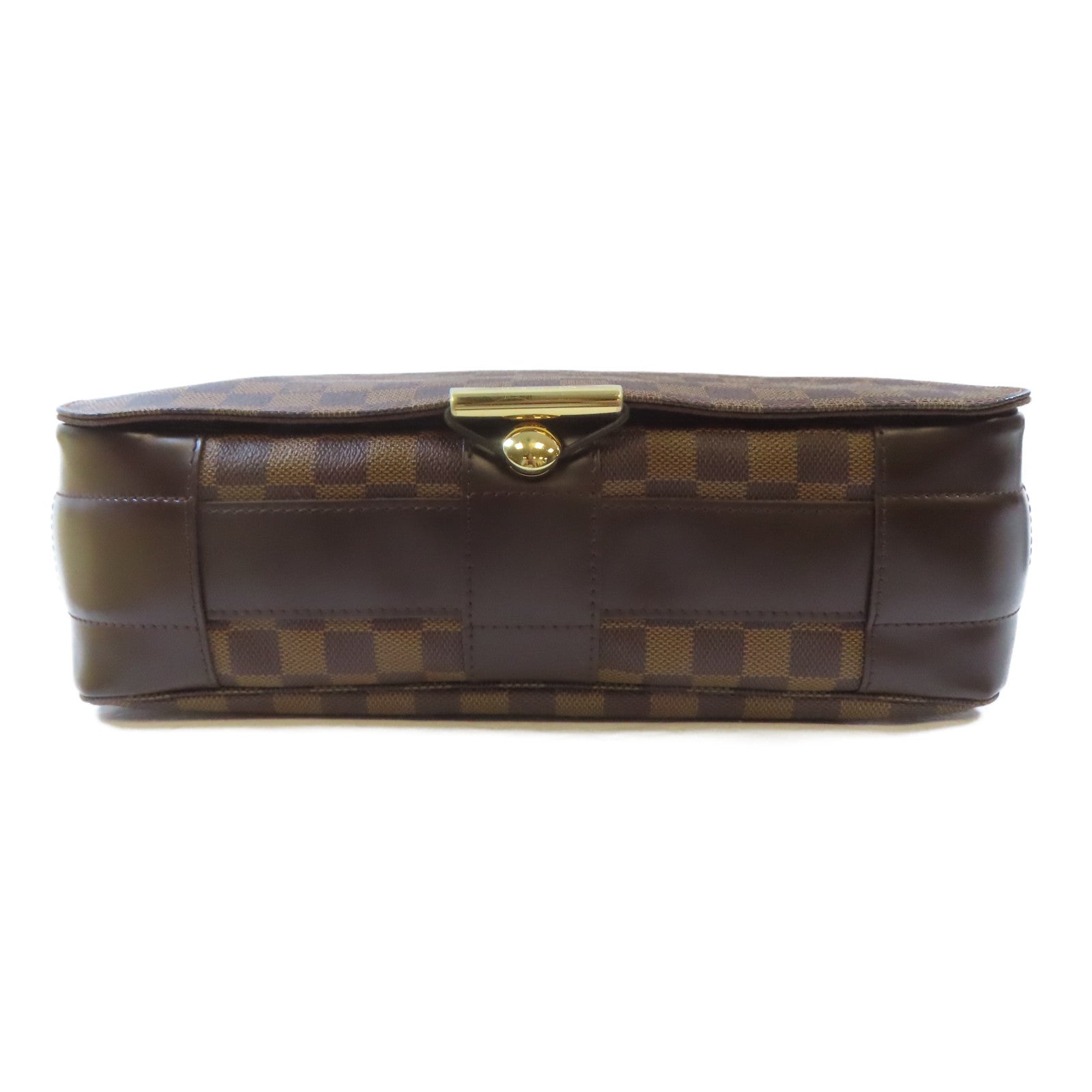 LOUIS VUITTON Damier Bastille金扣肩背袋棕色