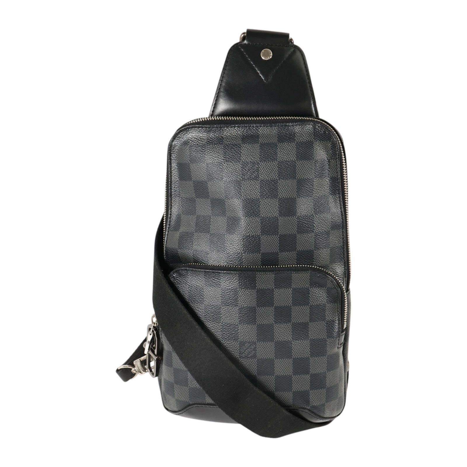 LOUIS VUITTON Damier Graphite Avenue Sling銀扣肩背袋