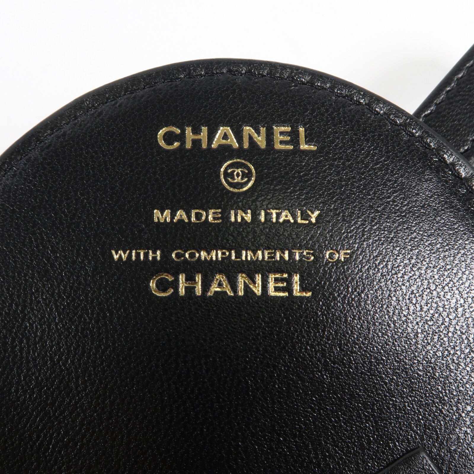 CHANEL 【激減優惠】羊皮皮革Luggage Tag金扣行李牌