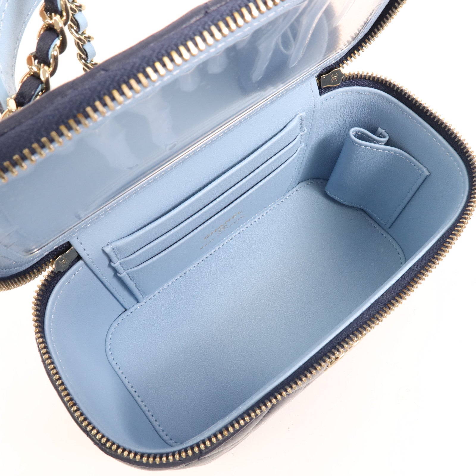 CHANEL 羊皮皮革Vanity Case金扣肩背袋