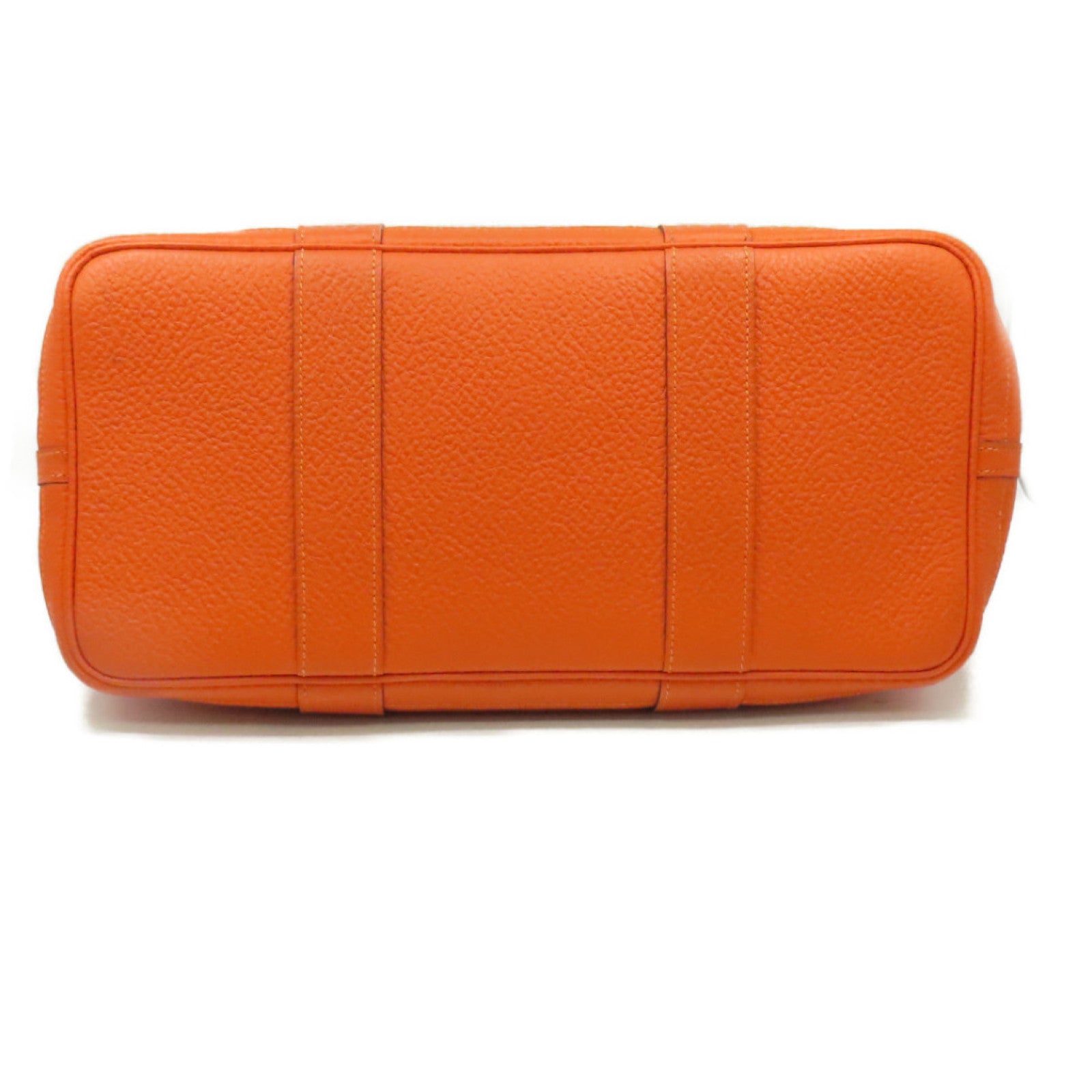 HERMES 【激減優惠】Negonda皮革Garden Party PM Tote Bag銀扣手挽袋Orange橙色
