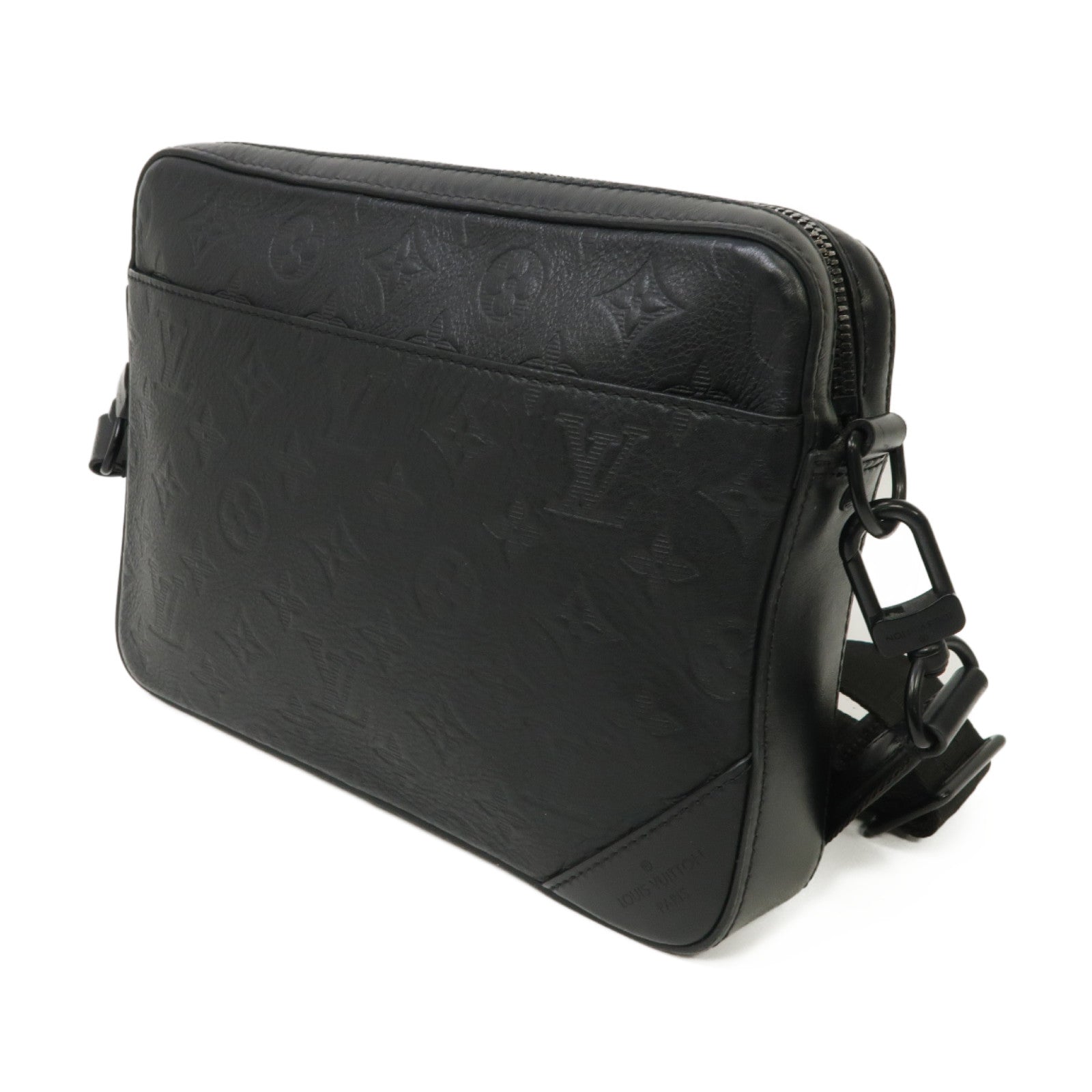 LOUIS VUITTON Monogram Shadow Duo Shoulder Bag肩背袋黑色