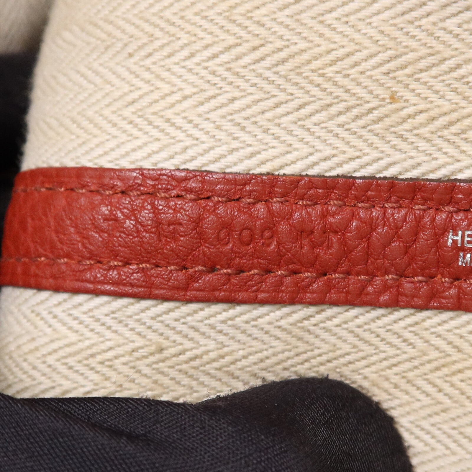 HERMES 【激減優惠】Negonda皮革Garden Party PM銀扣手挽袋Potiron