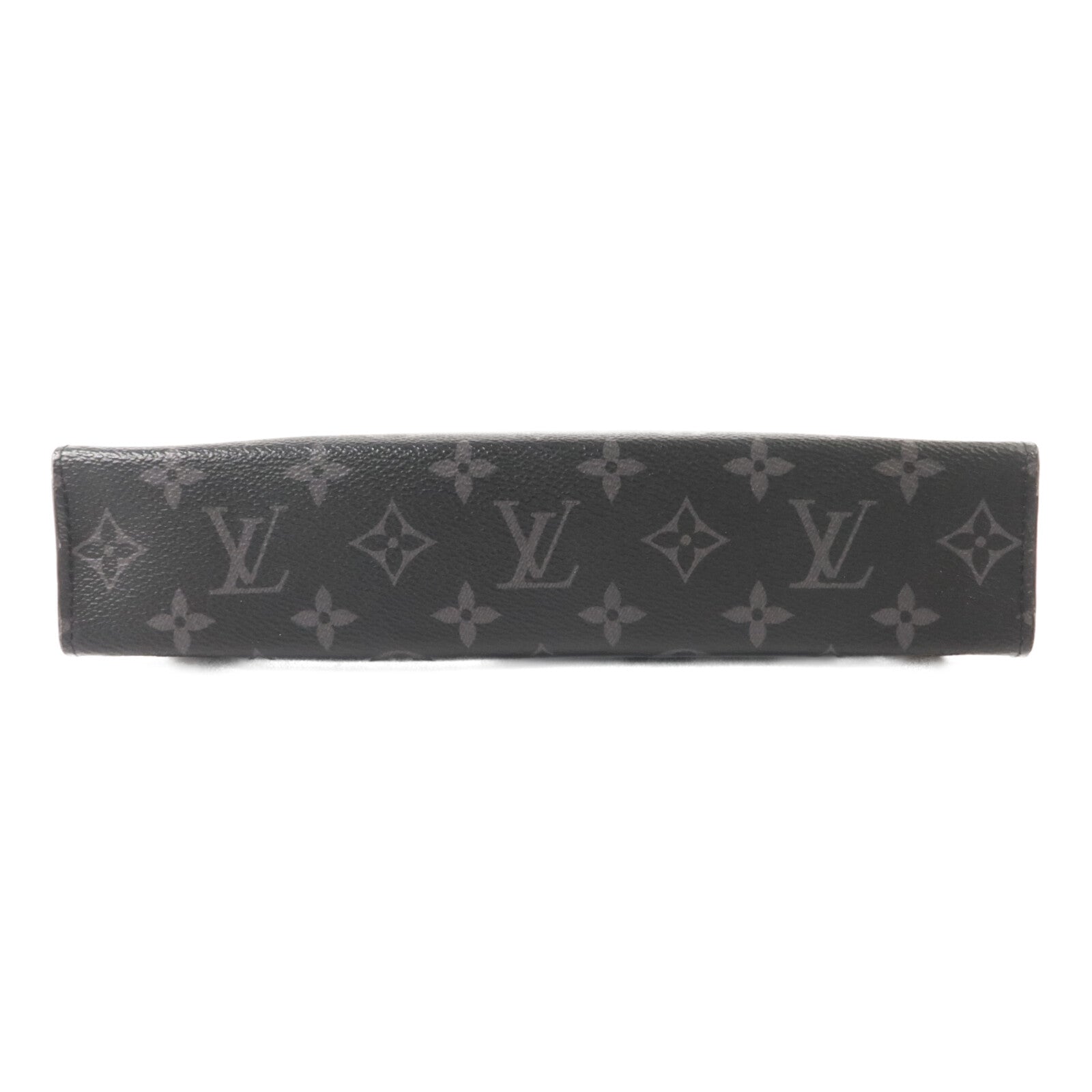 LOUIS VUITTON Monogram Eclipse Pochette Voyage MM銀扣手拿包