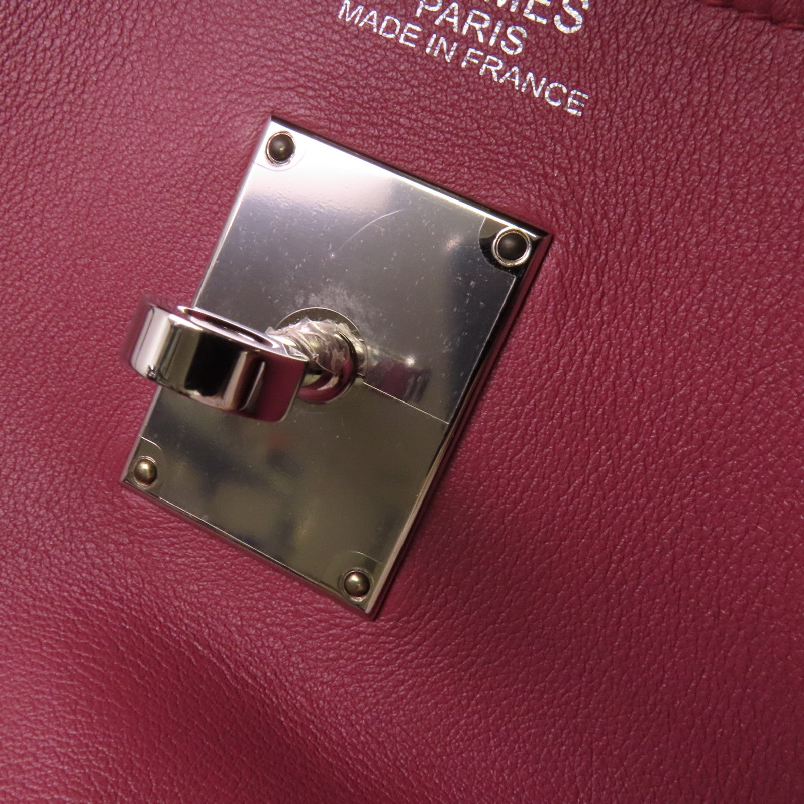 HERMES Swift皮革Kelly Relax 50銀扣肩背袋