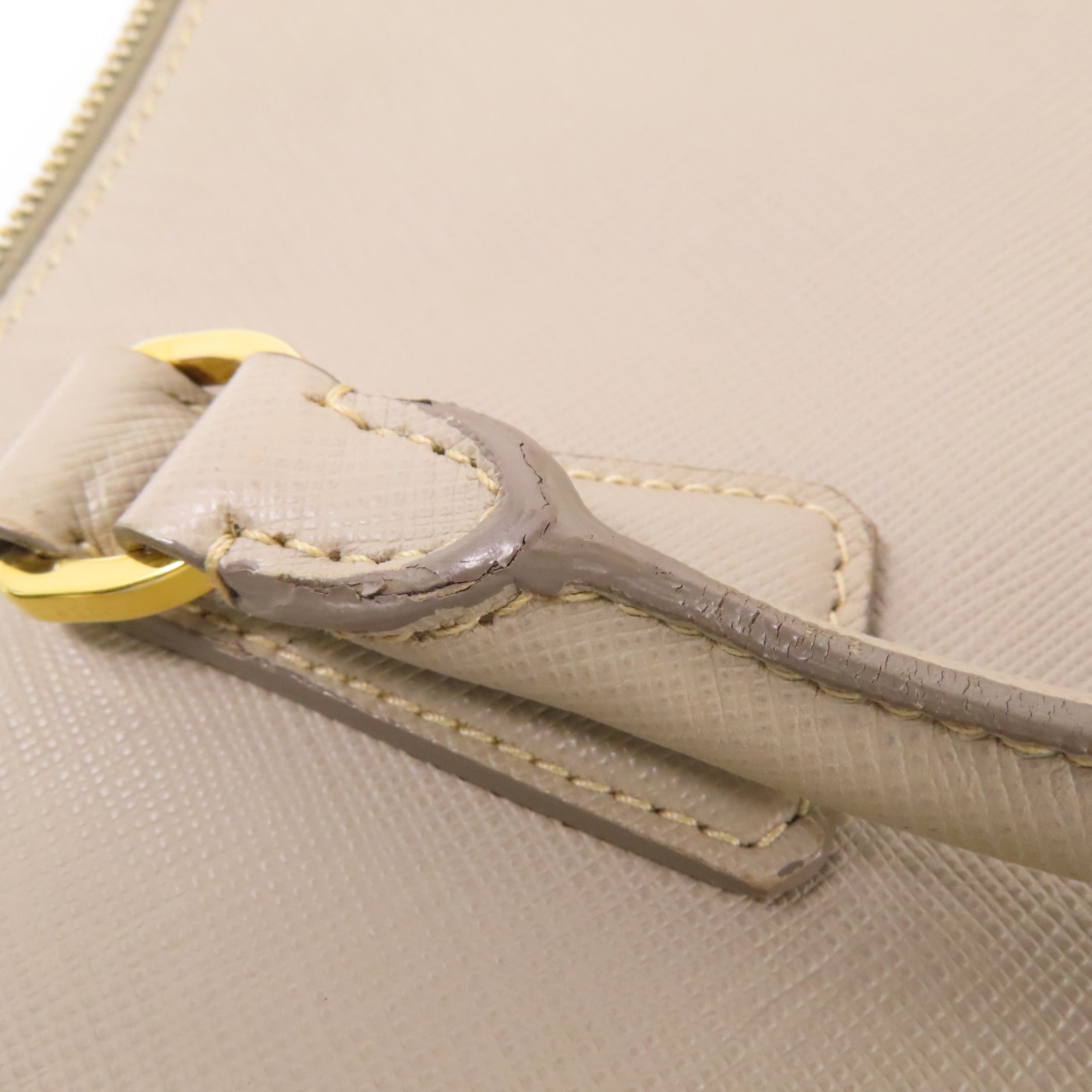 PRADA 牛皮皮革Hand Bag金扣手挽袋