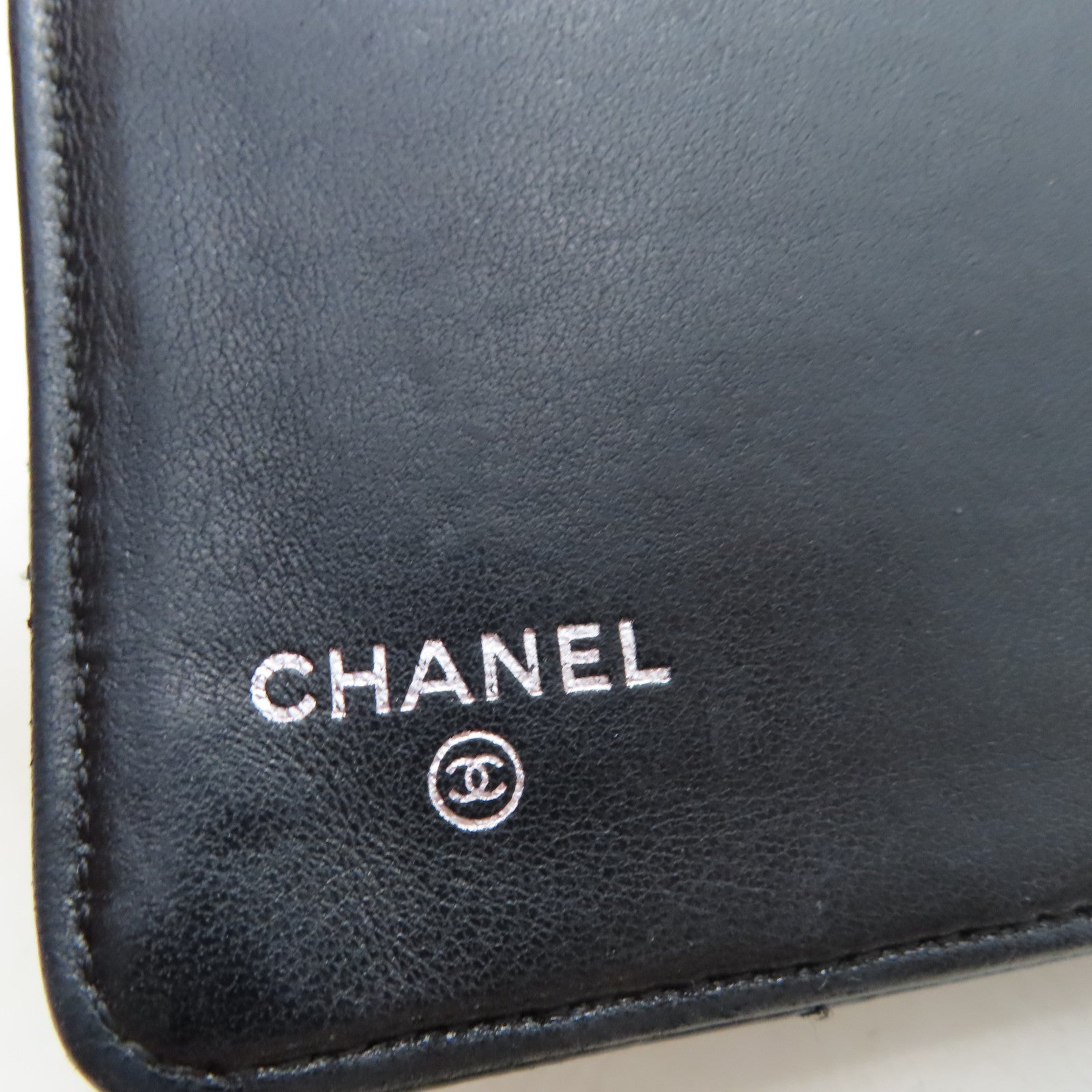 CHANEL 【激減優惠】菱格漆皮皮革Wallet銀扣錢包黑色