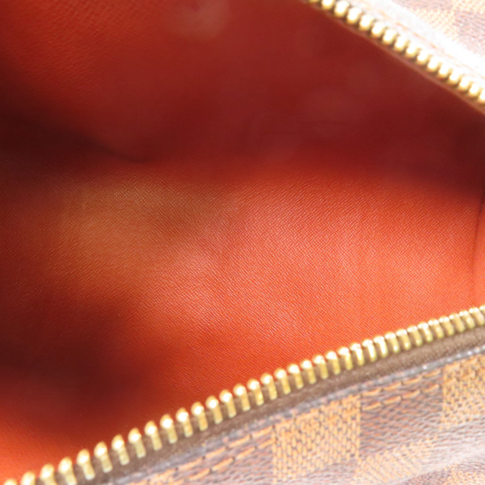 LOUIS VUITTON Damier Papillon PM金扣手挽袋棕色