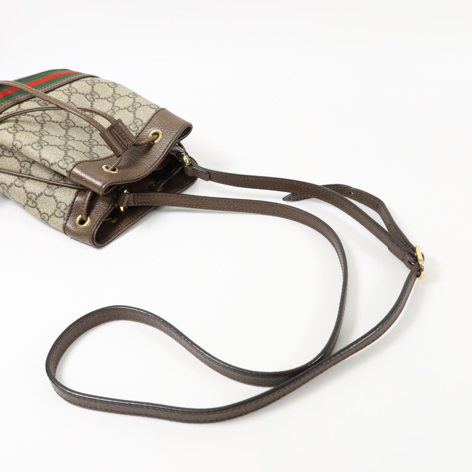 GUCCI 塗層帆布Ophidia GG Mini Bucket肩背袋