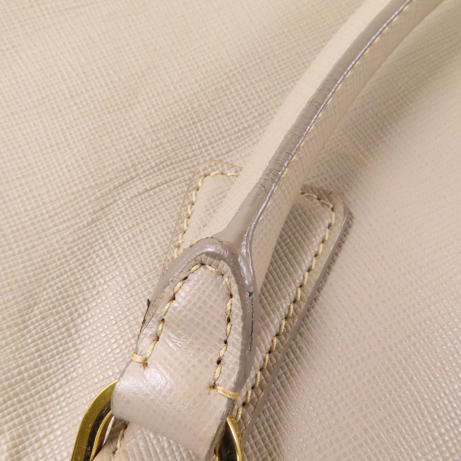 PRADA 牛皮皮革Hand Bag金扣手挽袋