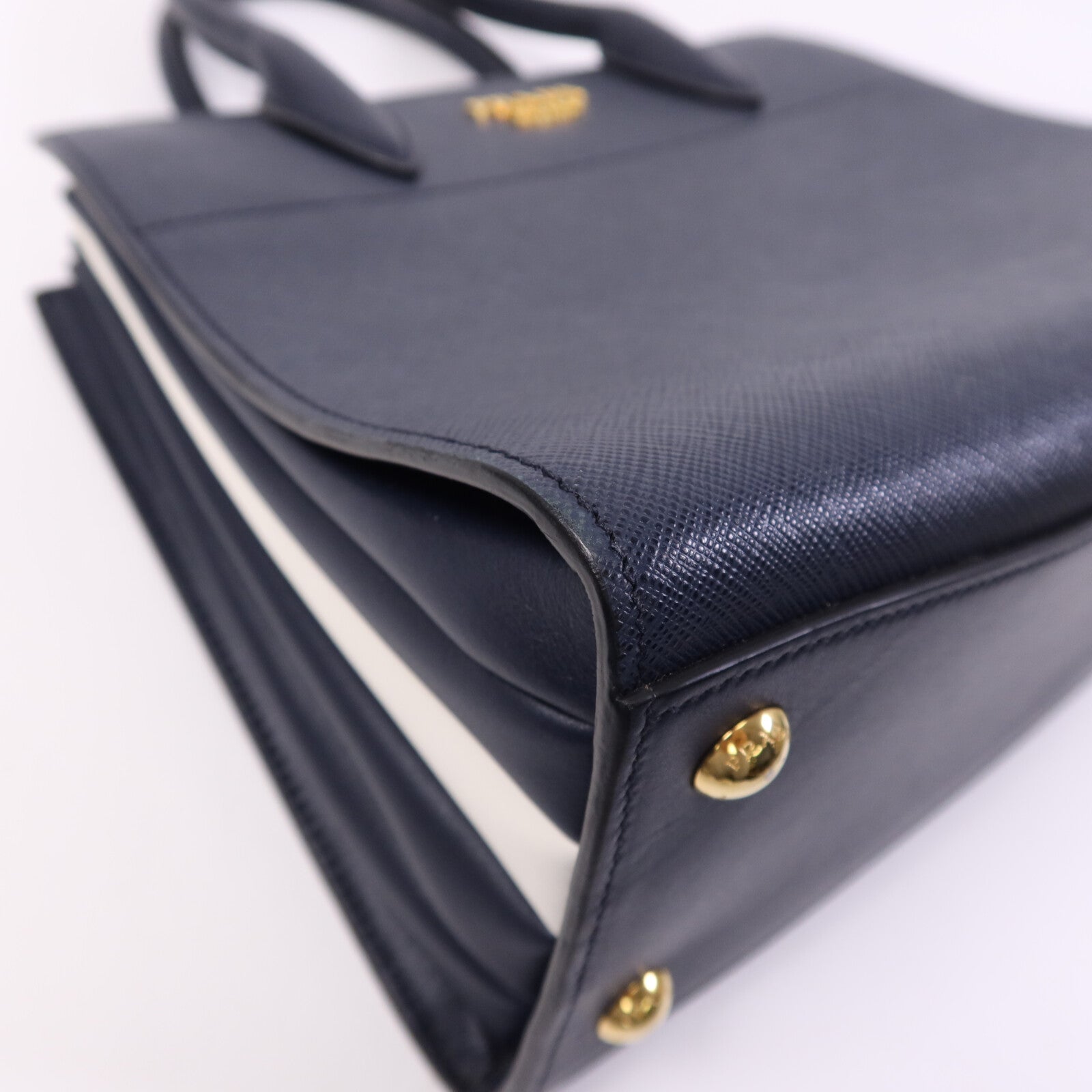 PRADA 牛皮皮革2 Way Shoulder Bag金扣手挽肩背兩用袋