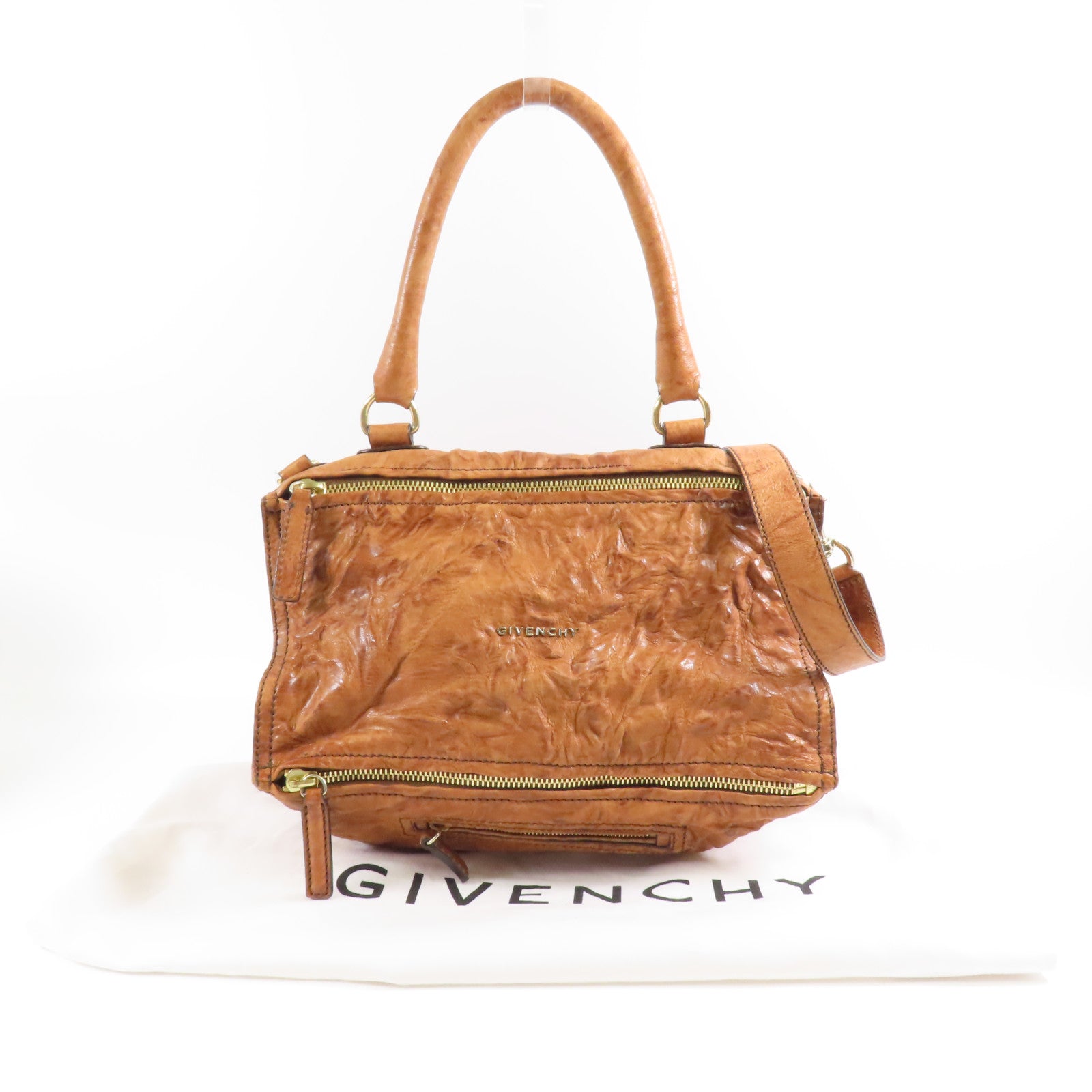 GIVENCHY 牛皮皮革Pandora Medium金扣手挽肩背兩用袋