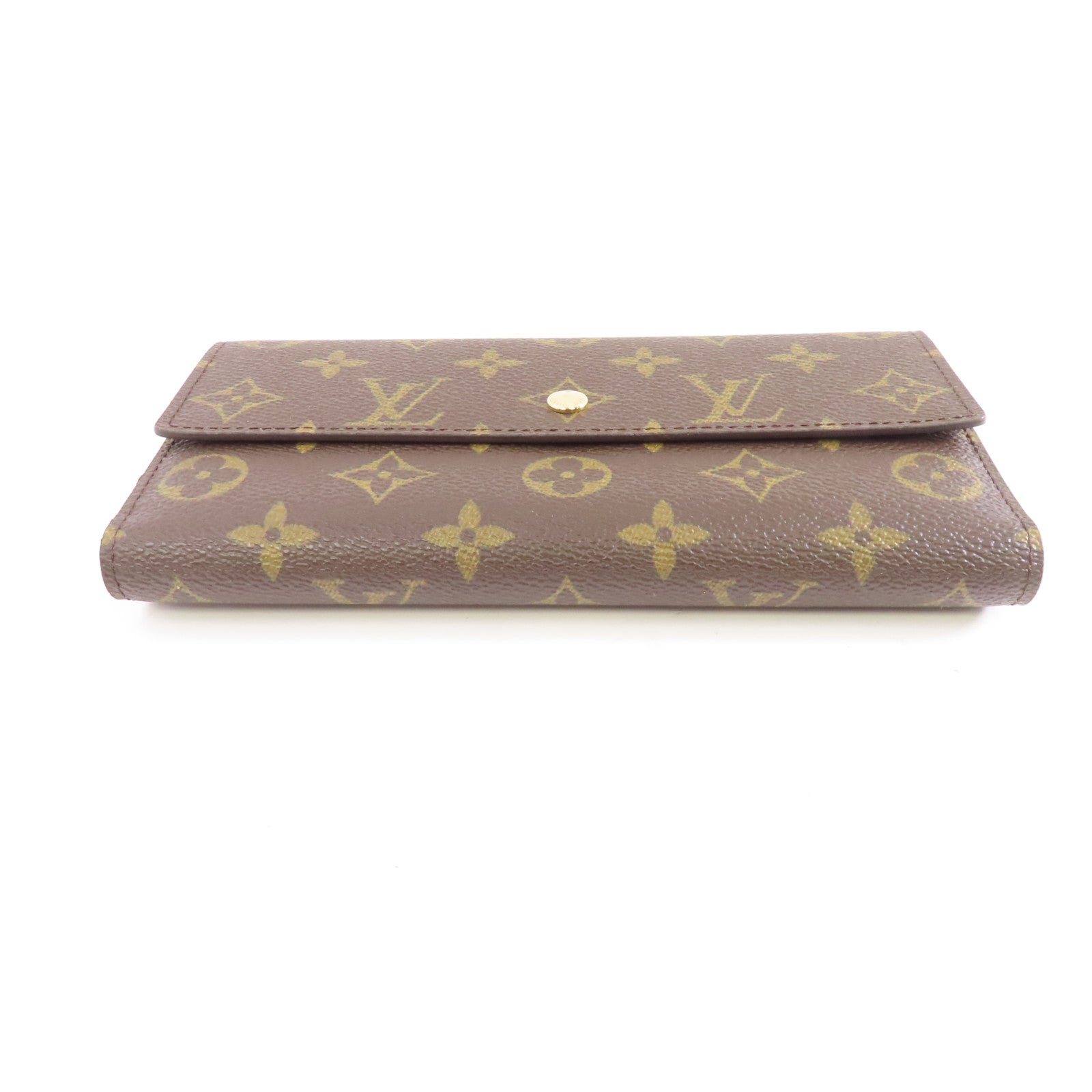 LOUIS VUITTON Monogram Portefeuille International金扣長錢包啡色