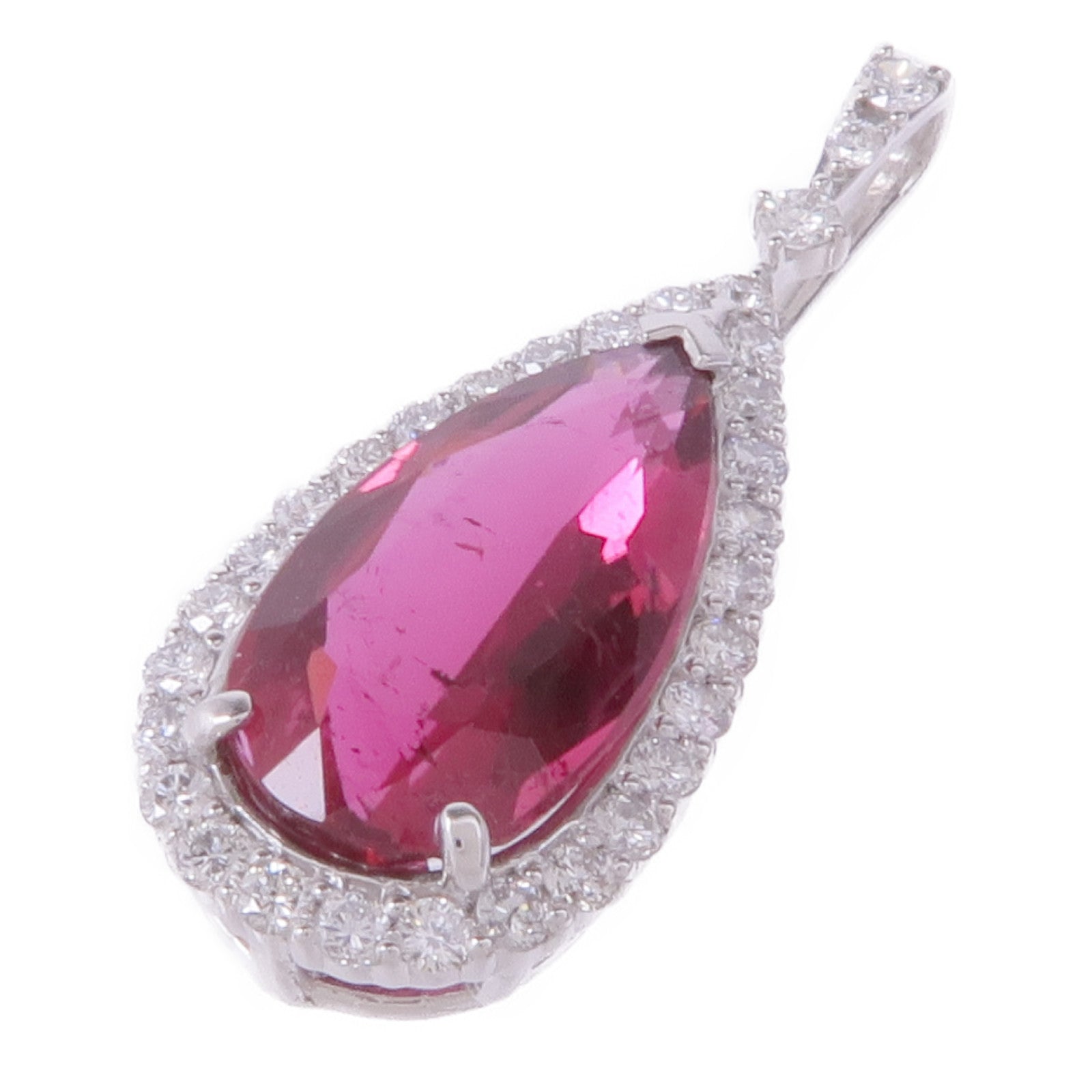 JEWELRY PT950鉑金Rubellite Diamond Pendant Top吊墜
