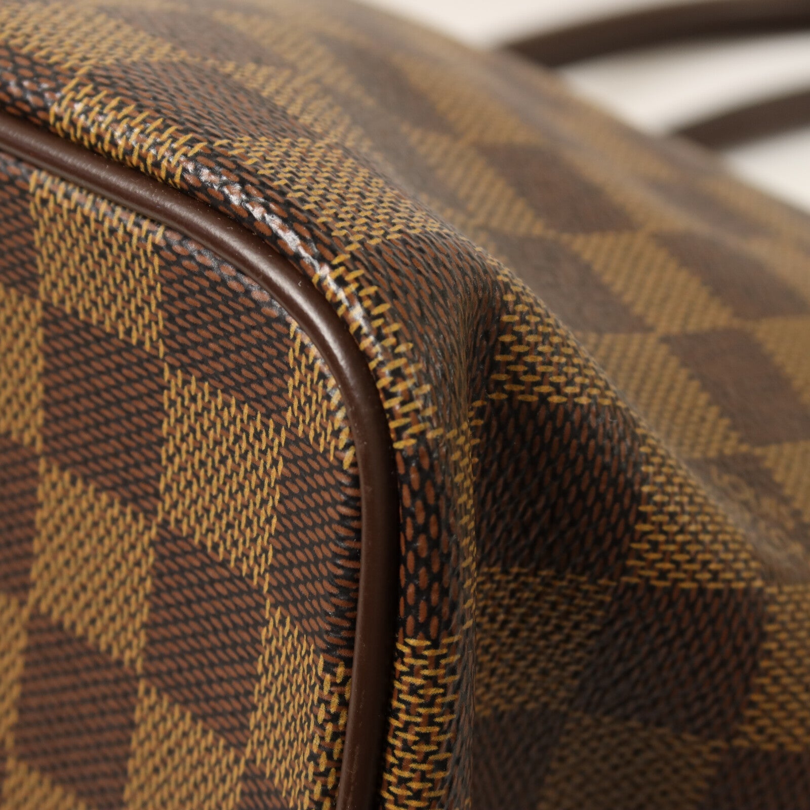 LOUIS VUITTON Damier Saleya MM金扣肩背袋/手挽袋棕色