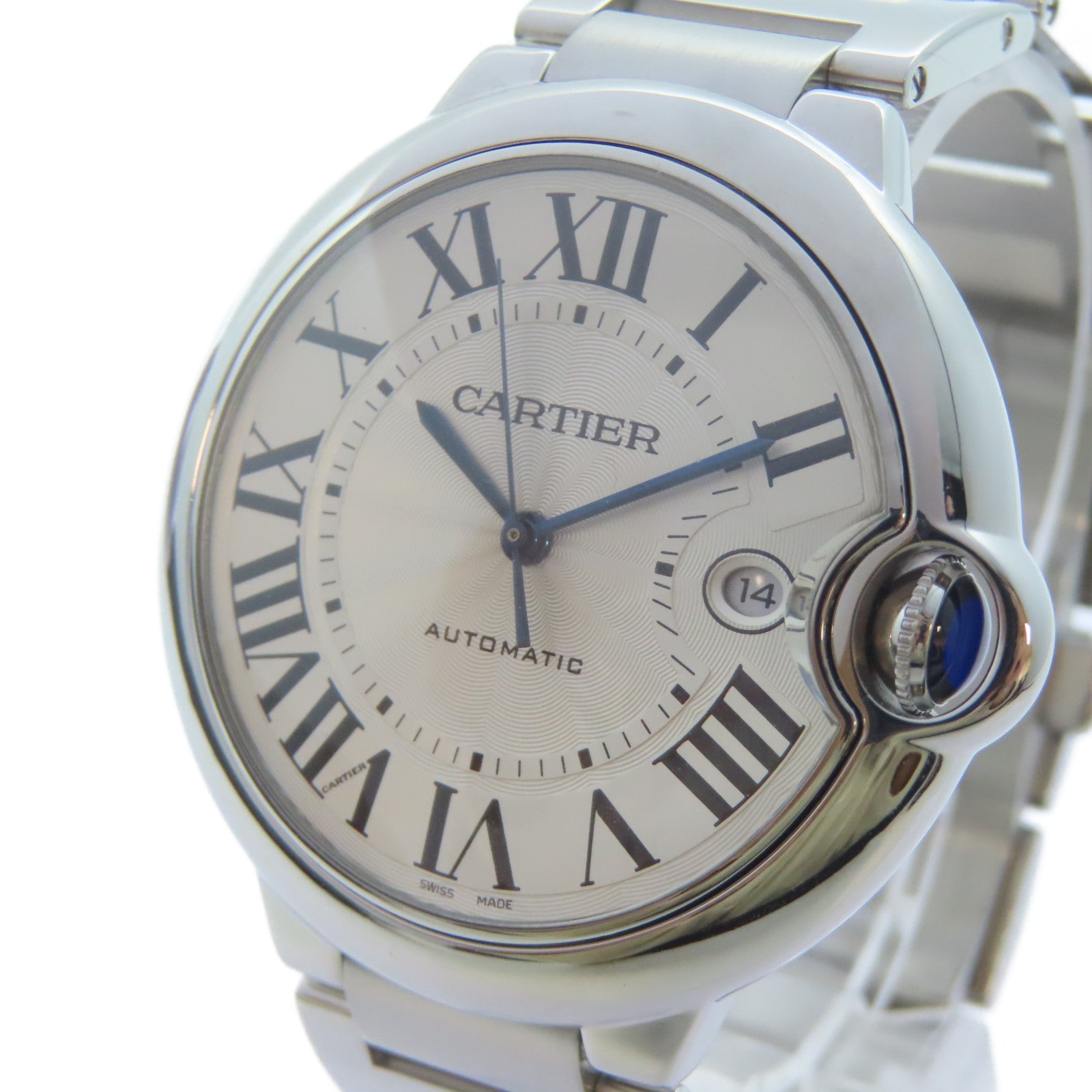 CARTIER Ballon Bleu不鏽鋼手錶自動機芯銀色