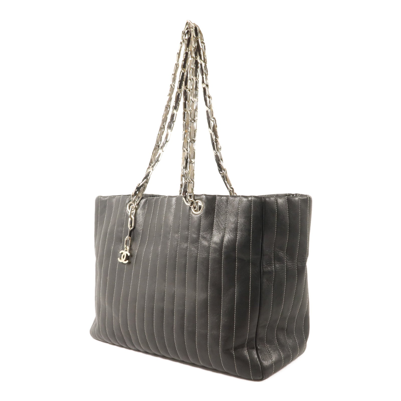 CHANEL 羊皮皮革New Mademoiselle Tote鏈帶肩背袋