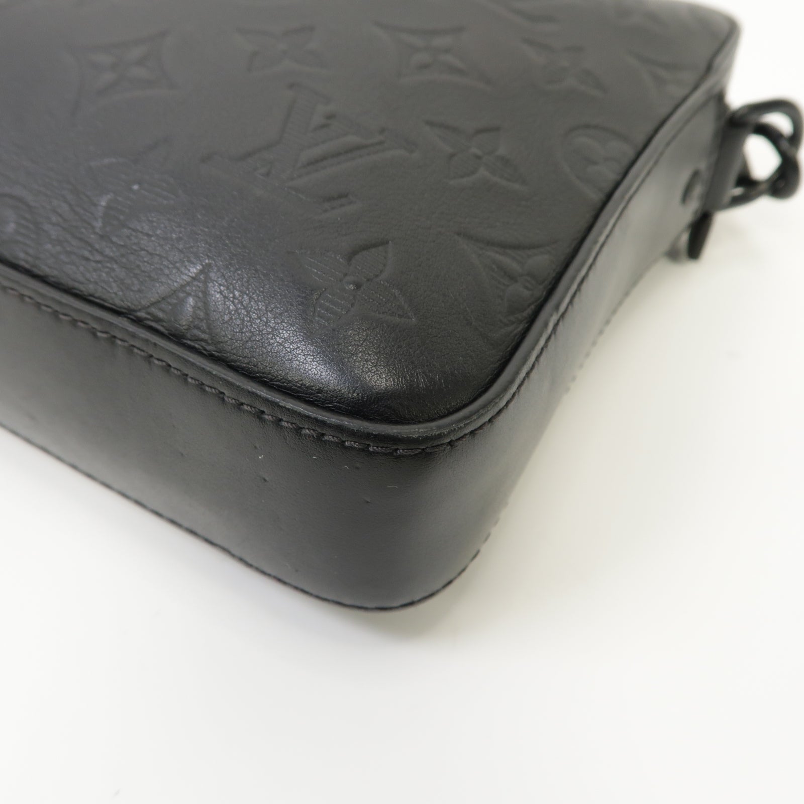 LOUIS VUITTON Monogram Shadow Duo Shoulder Bag肩背袋黑色
