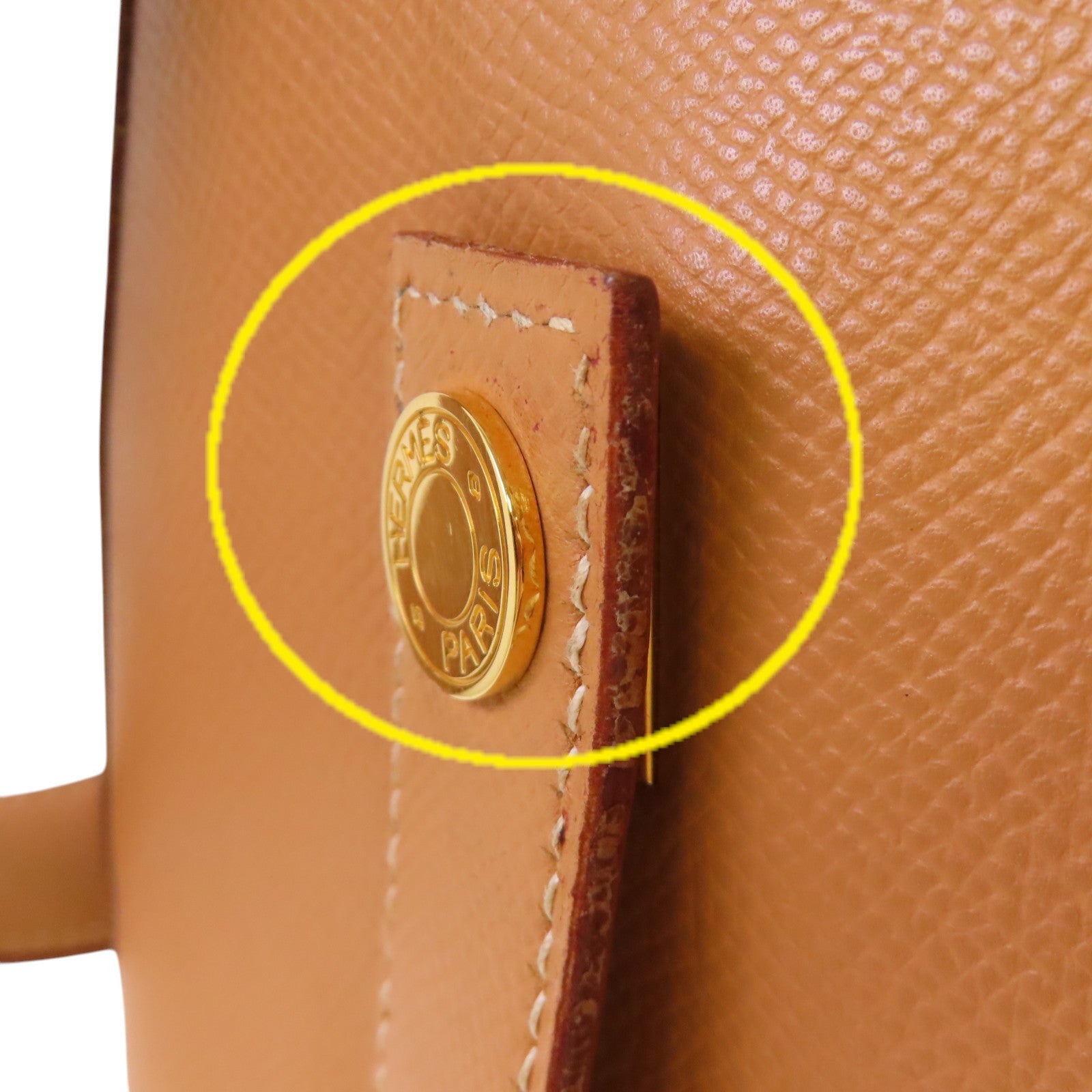 HERMES Epsom皮革Sorbonne Shoulder Bag金扣肩背袋