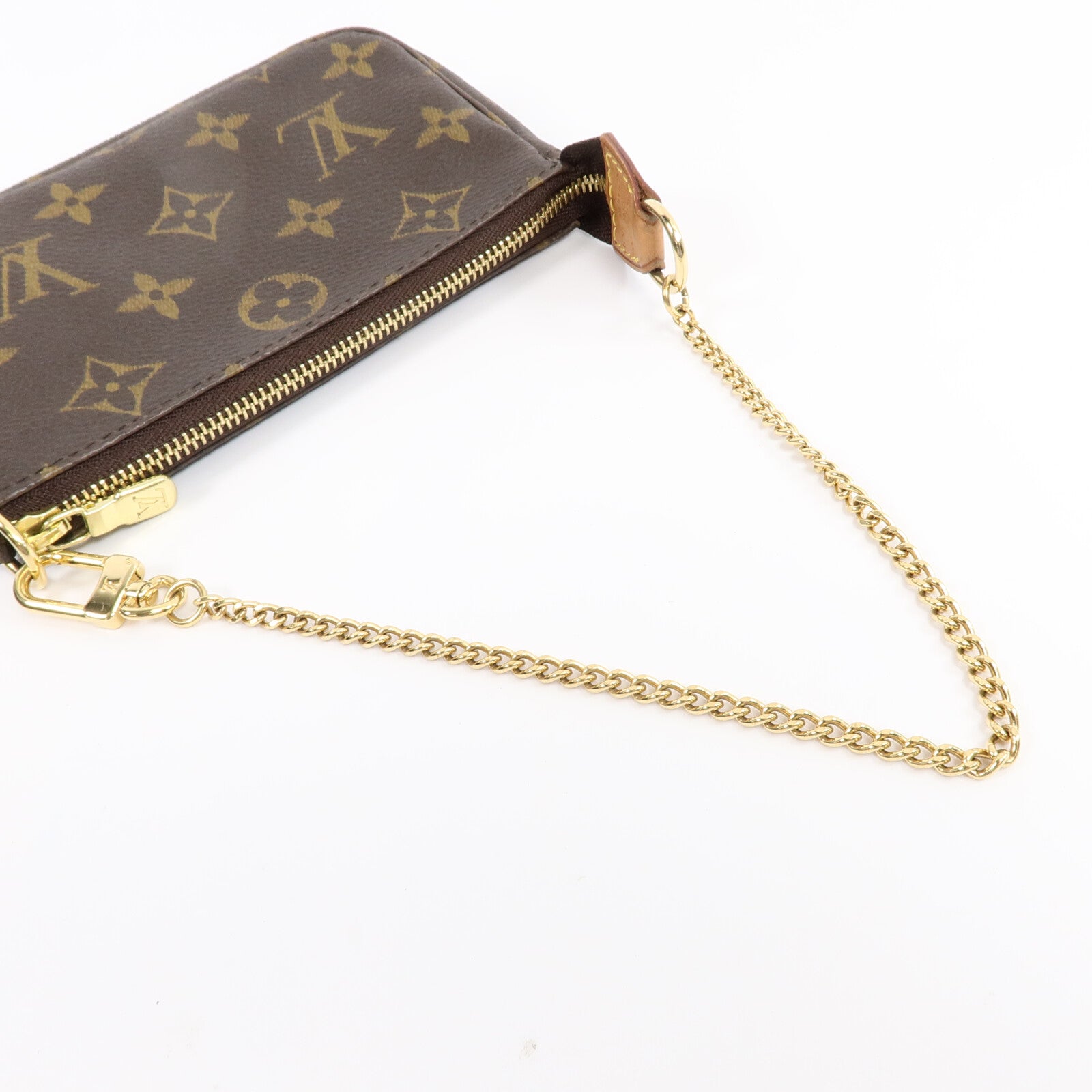 LOUIS VUITTON Monogram Mini Pochette Accessoires金扣手挽袋