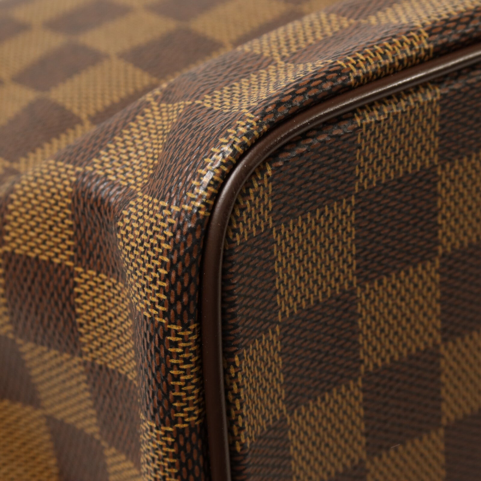 LOUIS VUITTON Damier Saleya MM金扣肩背袋/手挽袋棕色
