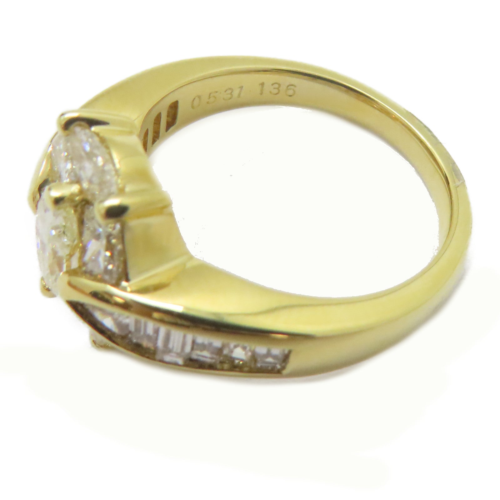 JEWELRY 【激減優惠】18K黃金Diamond Ring 0.531ct鑽石戒指US#6.25