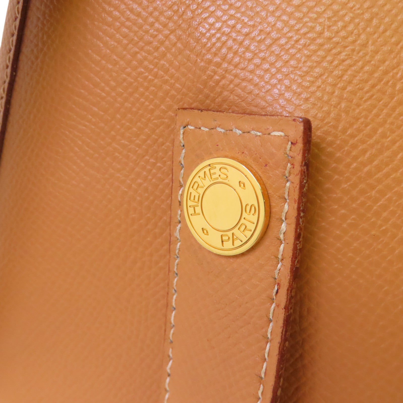 HERMES Epsom皮革Sorbonne Shoulder Bag金扣肩背袋