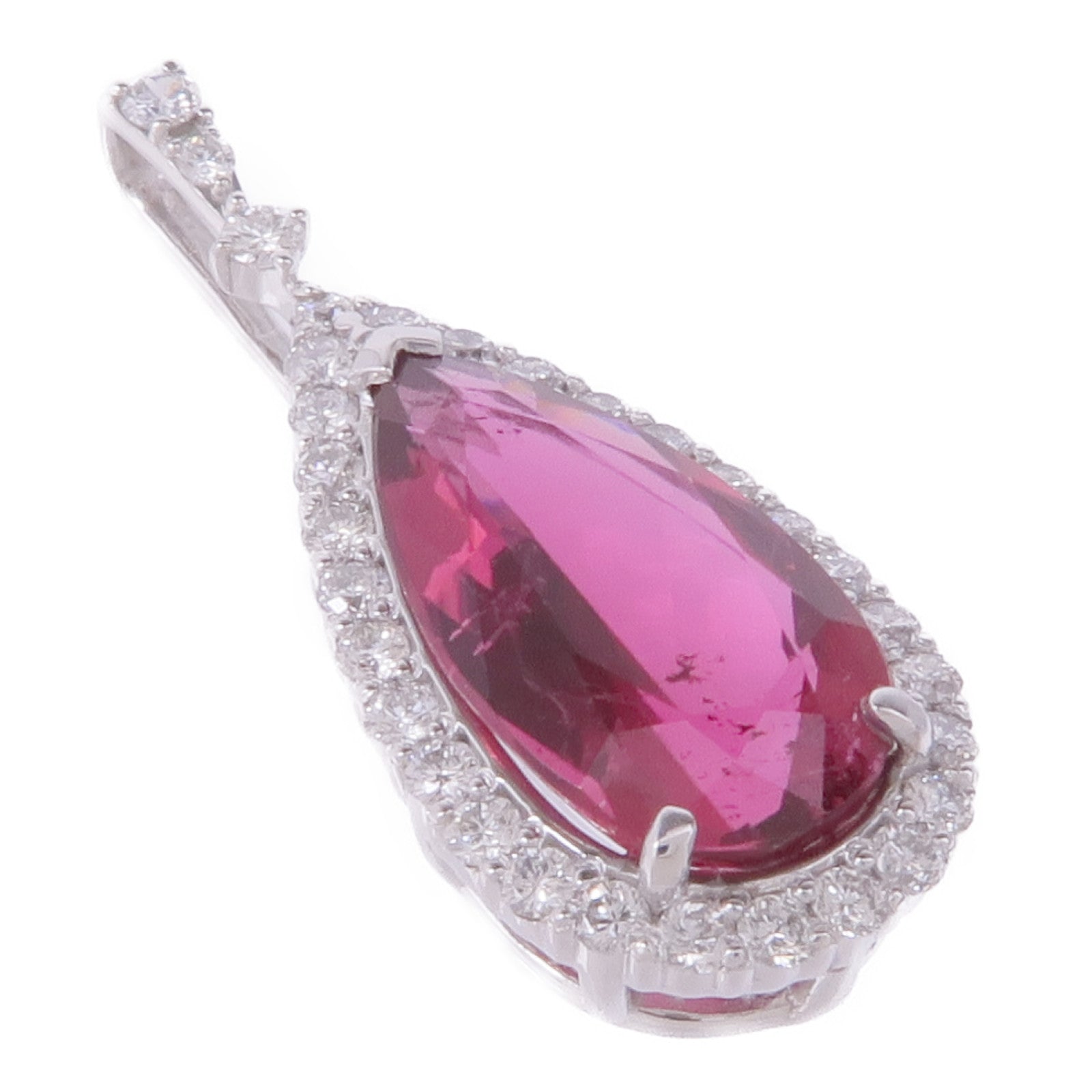 JEWELRY PT950鉑金Rubellite Diamond Pendant Top吊墜