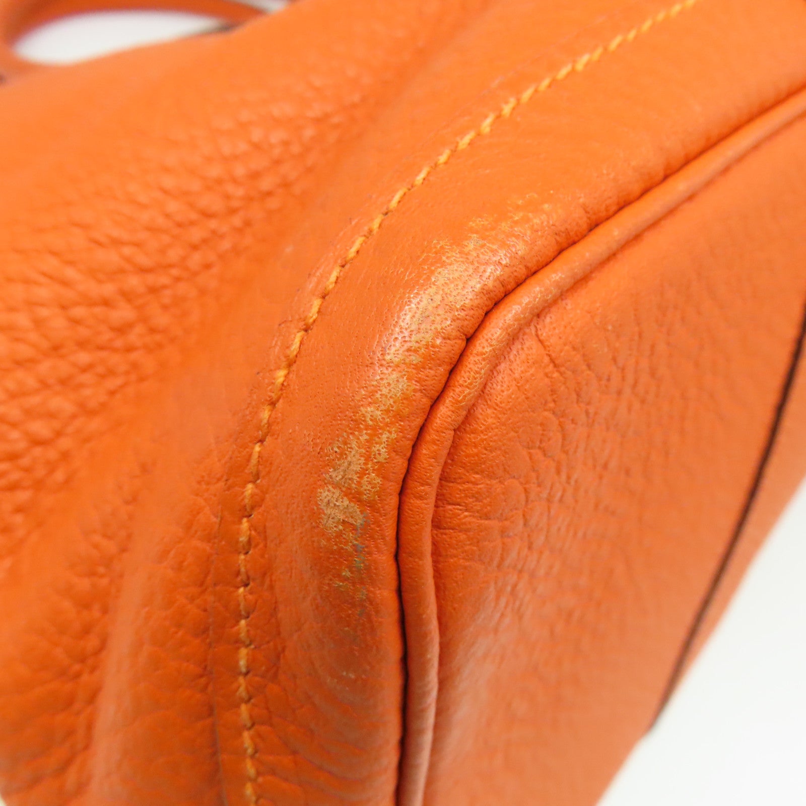 HERMES 【激減優惠】Negonda皮革Garden Party PM Tote Bag銀扣手挽袋Orange橙色