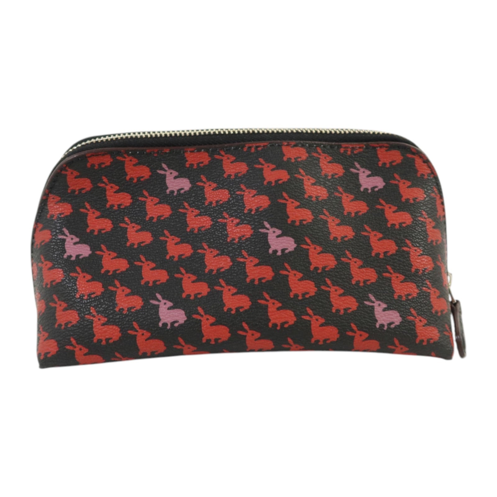 COACH 塗層帆布Bummy Print Case銀扣手拿包