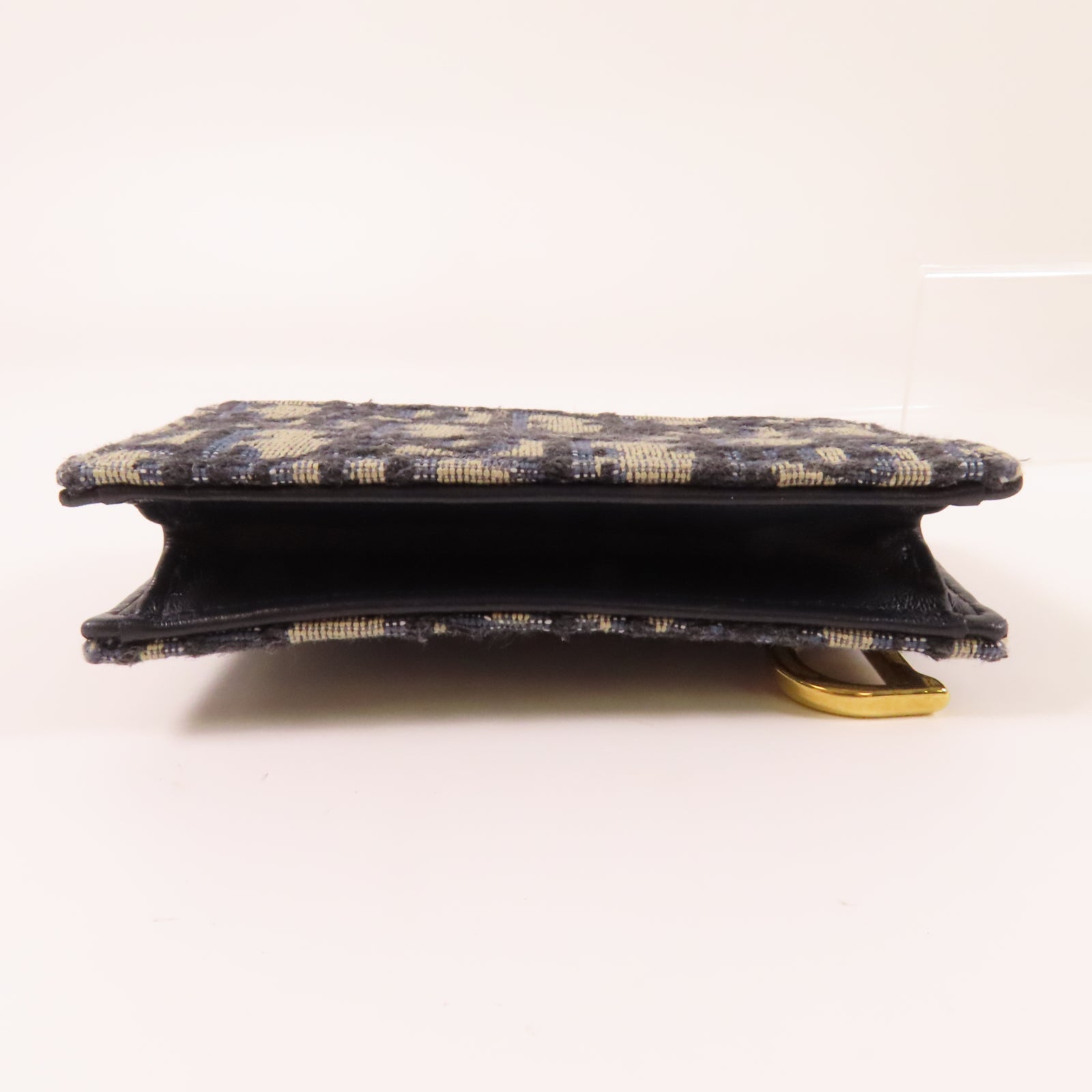 Dior 帆布Card Case金扣卡片套藍色