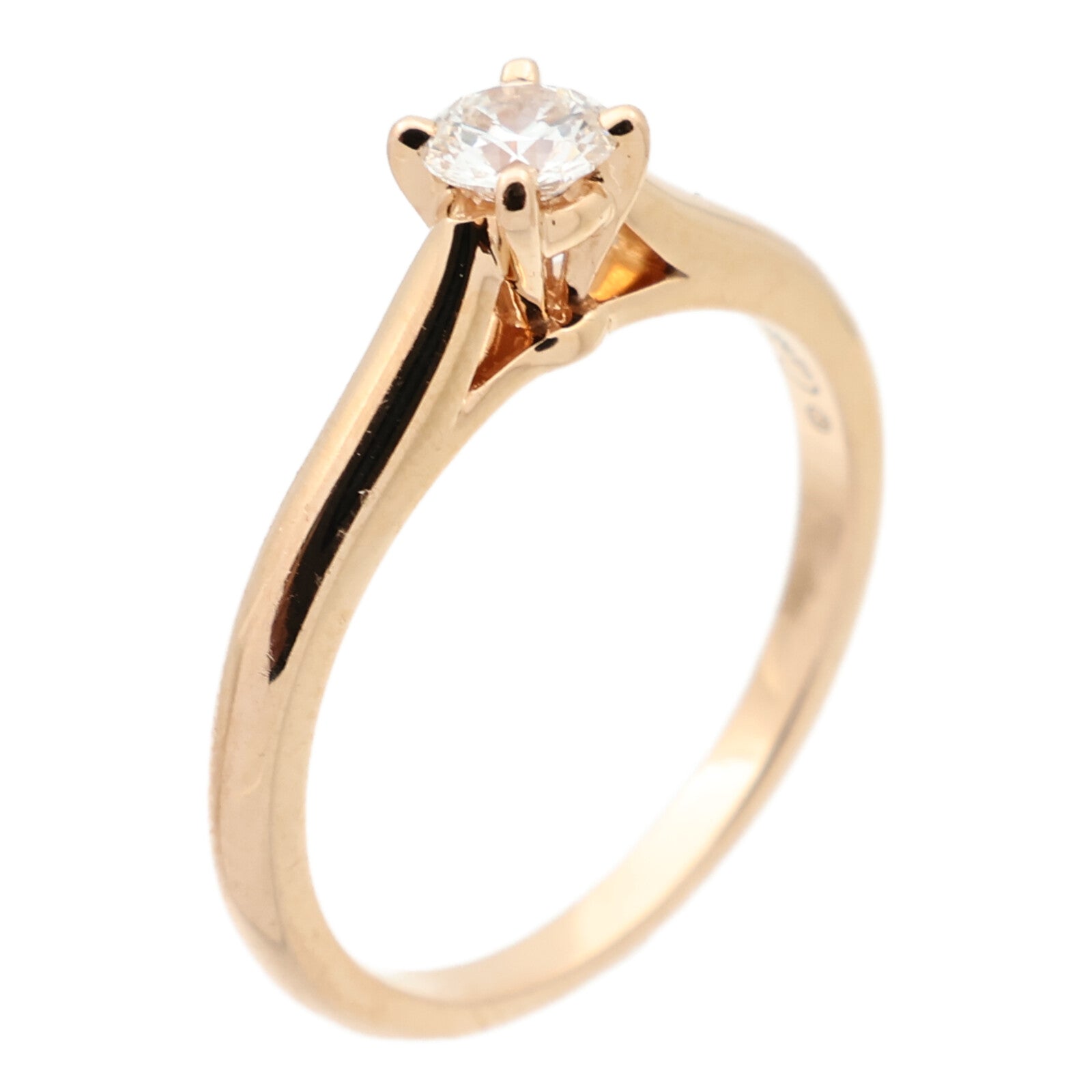 CARTIER 18K玫瑰金Diamond Ring鑽石戒指Cartier#48/US#4.5