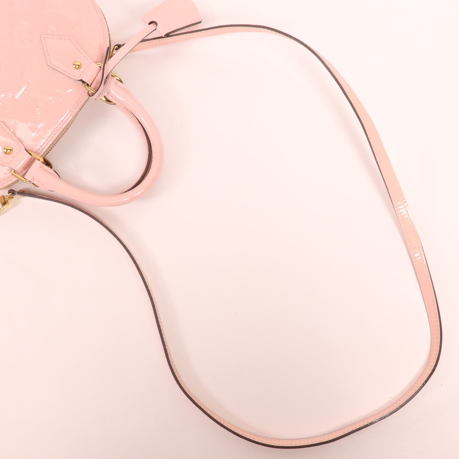 LOUIS VUITTON Vernis Alma BB金扣手挽肩背兩用袋