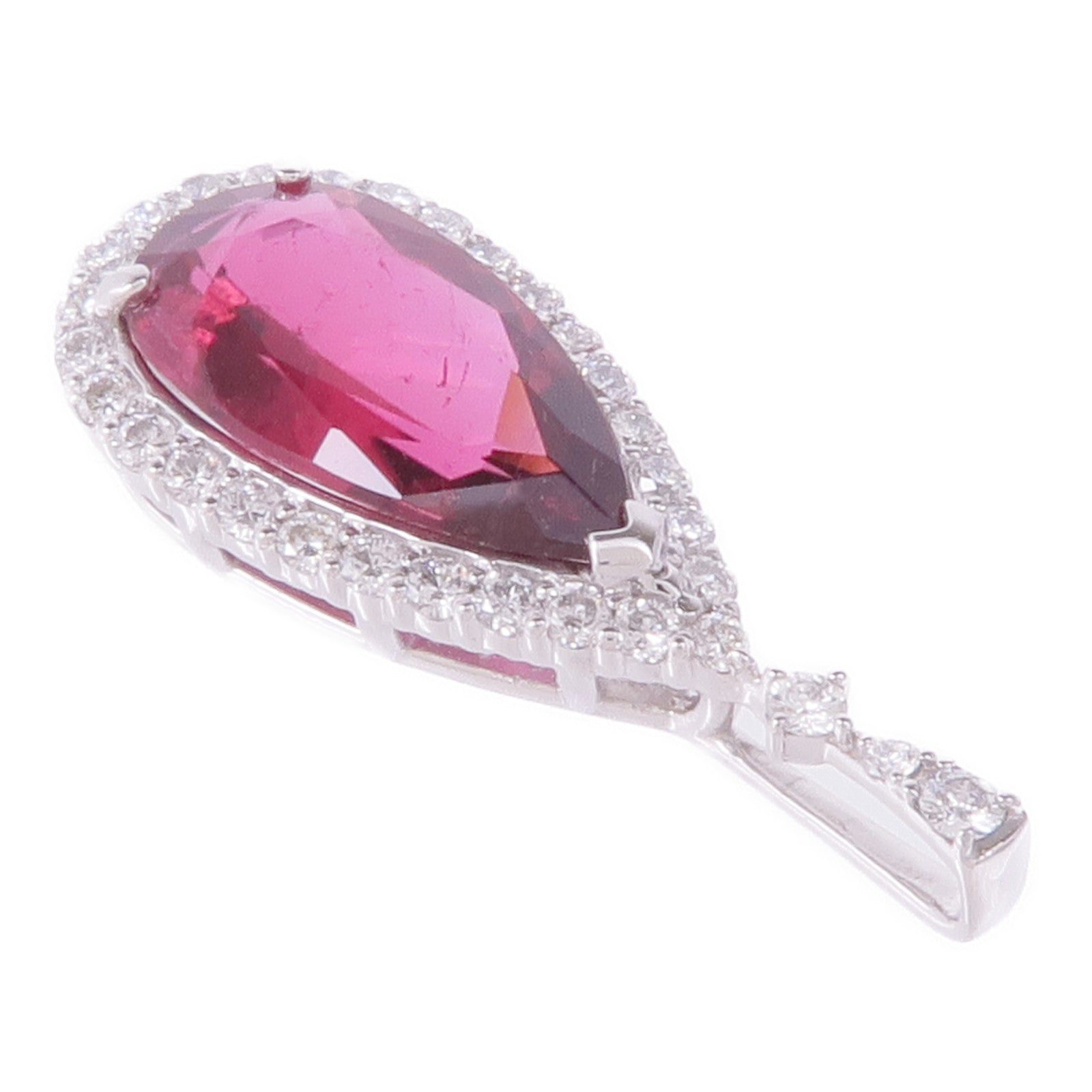 JEWELRY PT950鉑金Rubellite Diamond Pendant Top吊墜