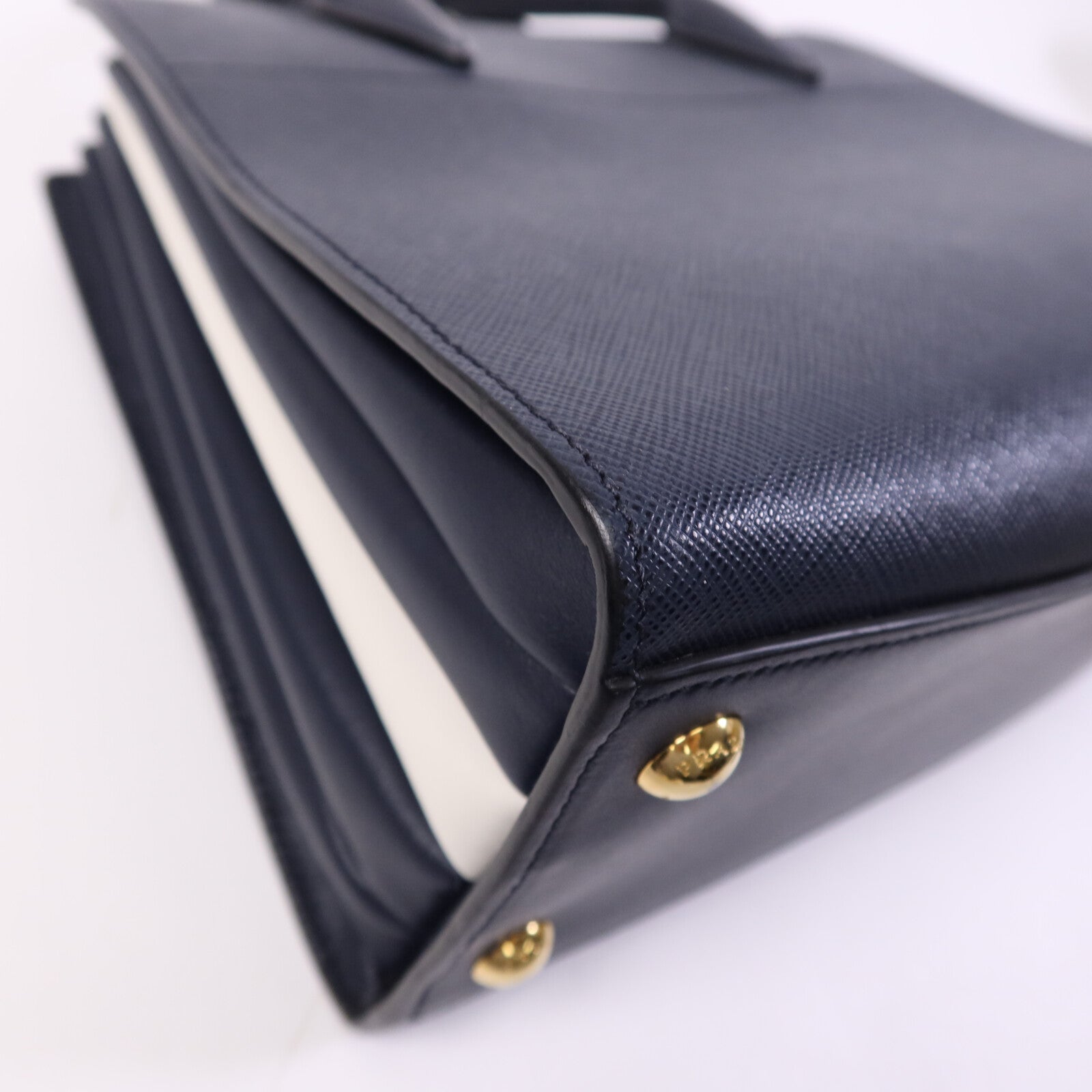 PRADA 牛皮皮革2 Way Shoulder Bag金扣手挽肩背兩用袋