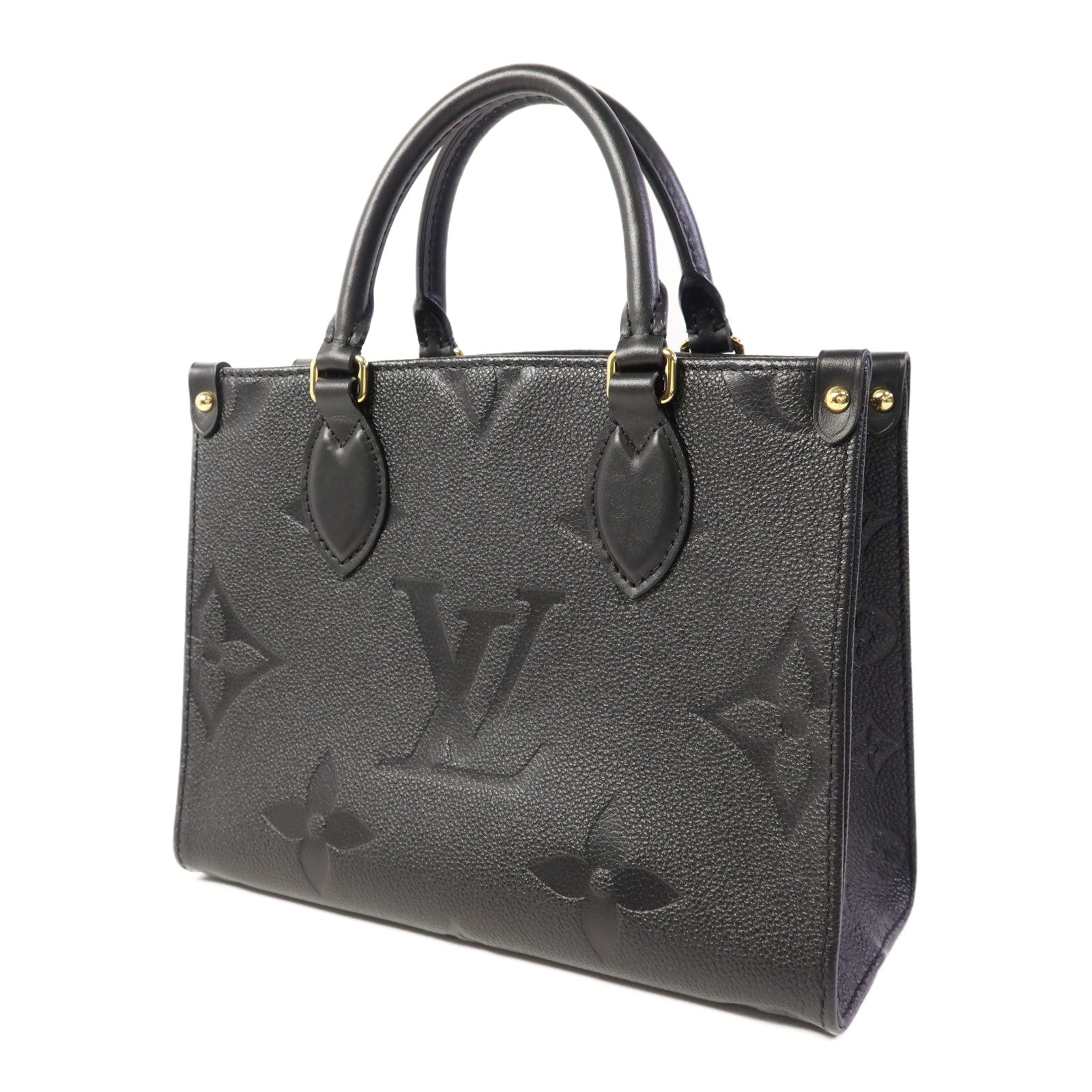 LOUIS VUITTON Monogram Emprenite On The Go PM金扣手挽肩背兩用袋