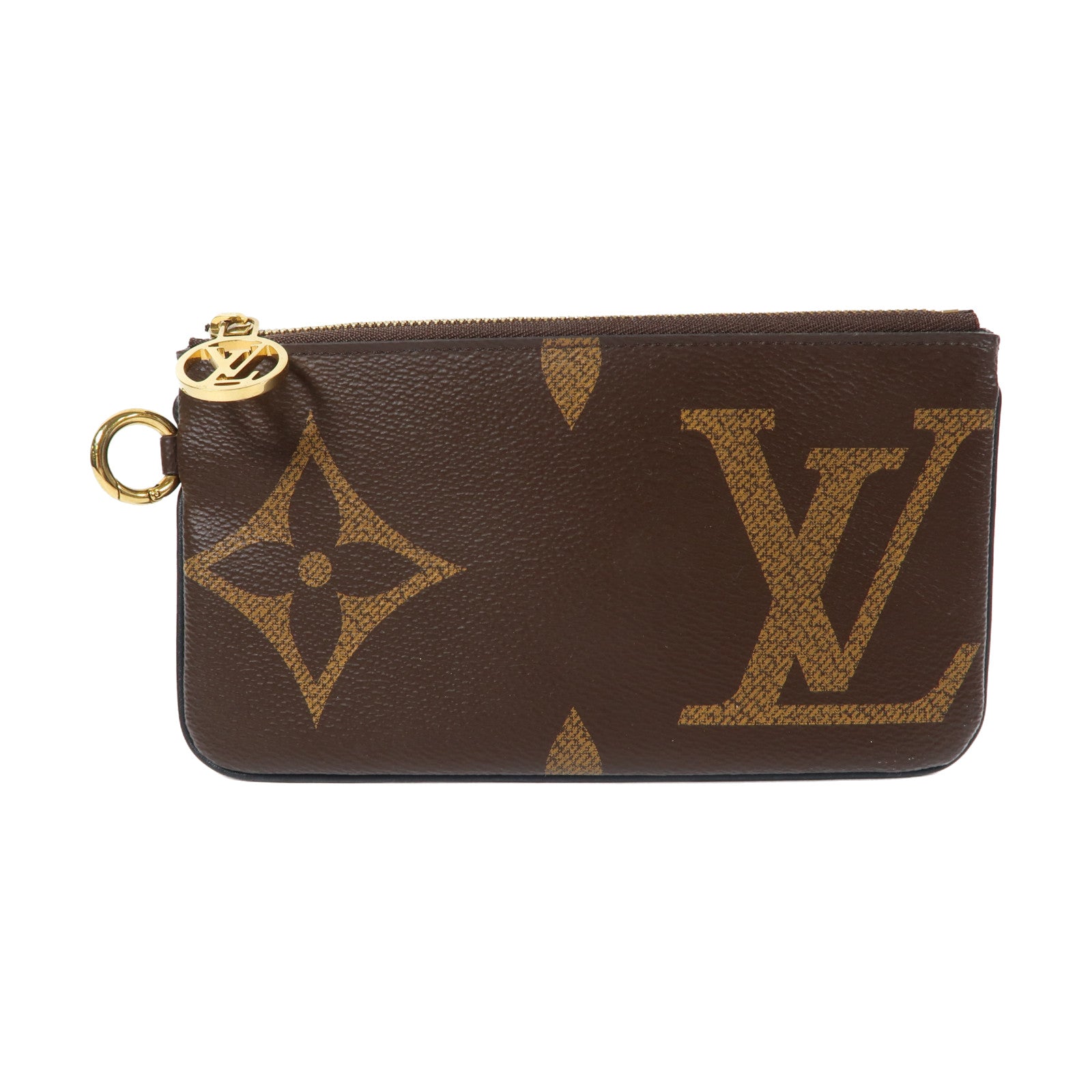 LOUIS VUITTON Monogram Giant Pouch金扣手拿包啡色