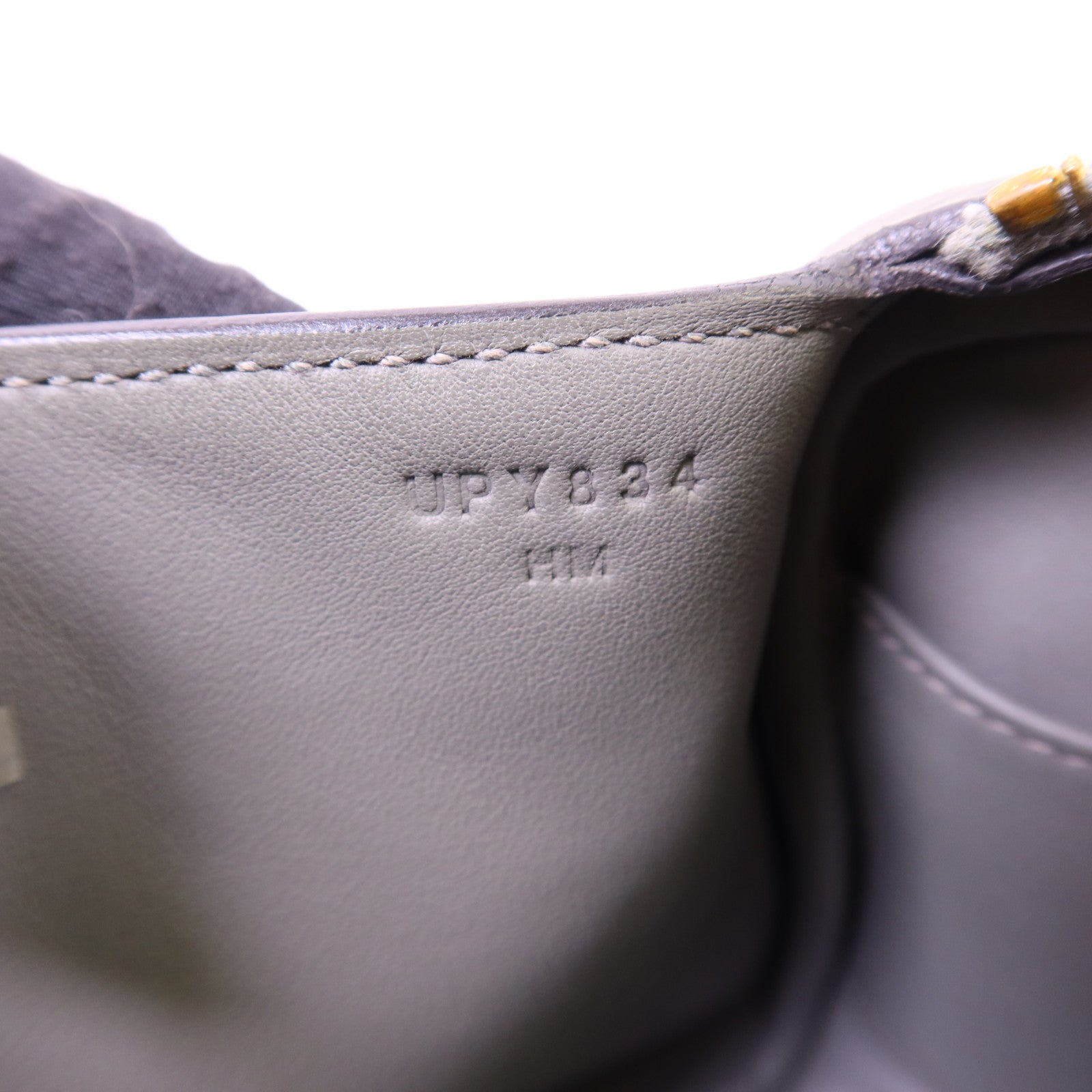 HERMES Clemence皮革Mini Lindy金扣手挽肩背兩用袋Gris Meyer
