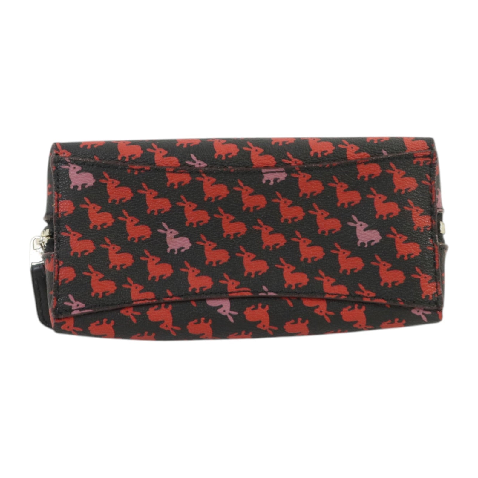 COACH 塗層帆布Bummy Print Case銀扣手拿包
