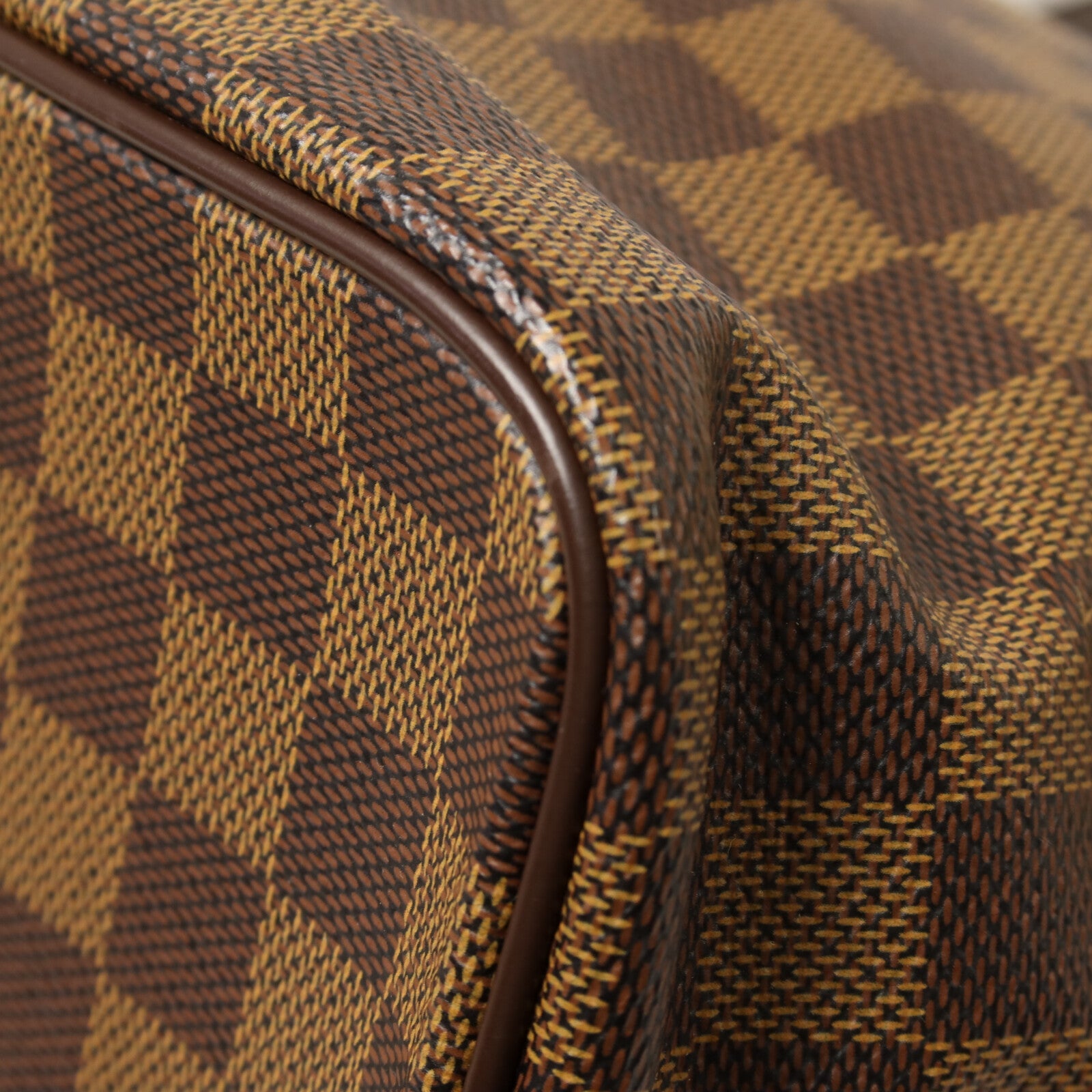 LOUIS VUITTON Damier Saleya MM金扣肩背袋/手挽袋棕色