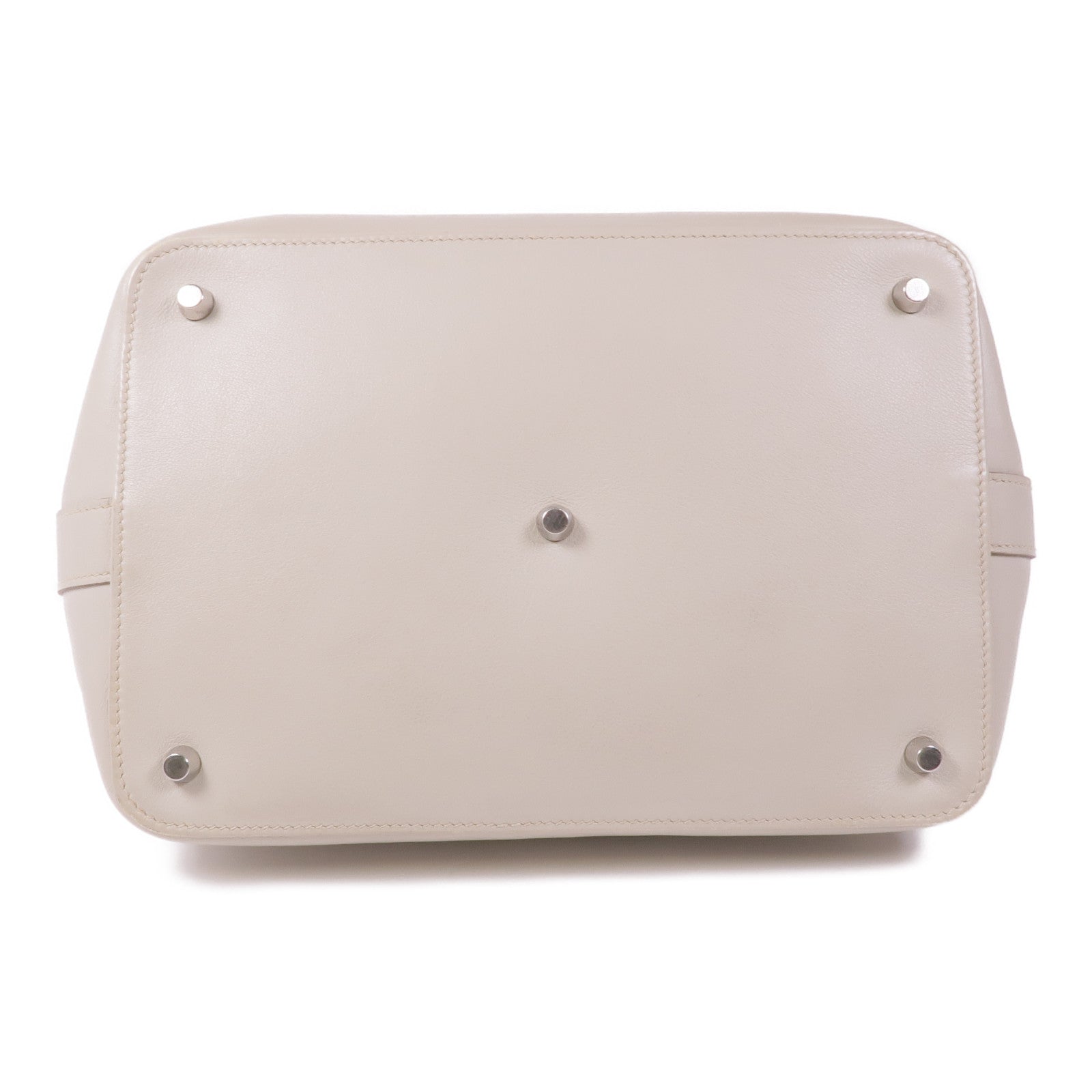 HERMES Swift皮革Tool Box 26銀扣手挽肩背兩用袋Pearl Grey