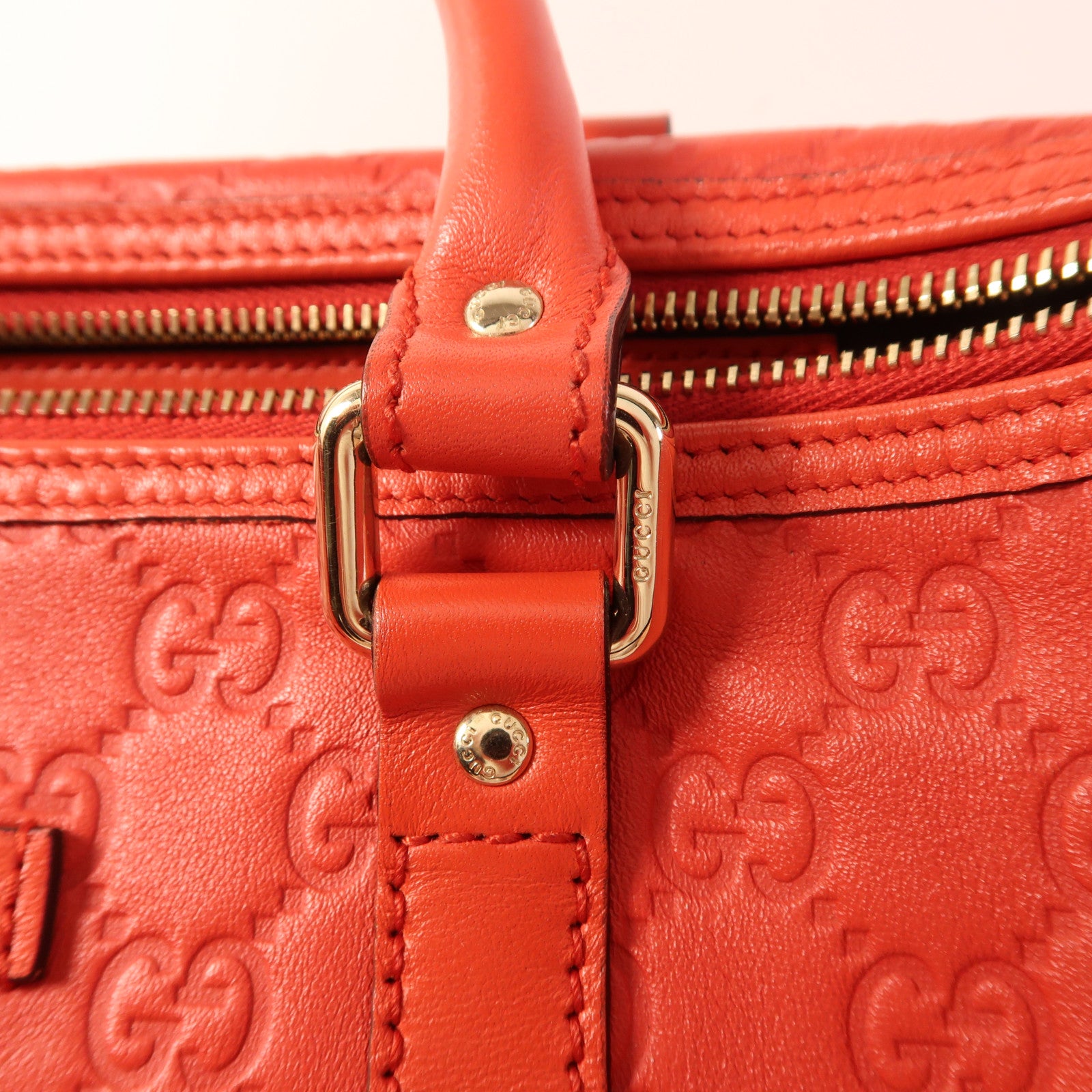 GUCCI 牛皮皮革Hand Bag金扣手挽袋